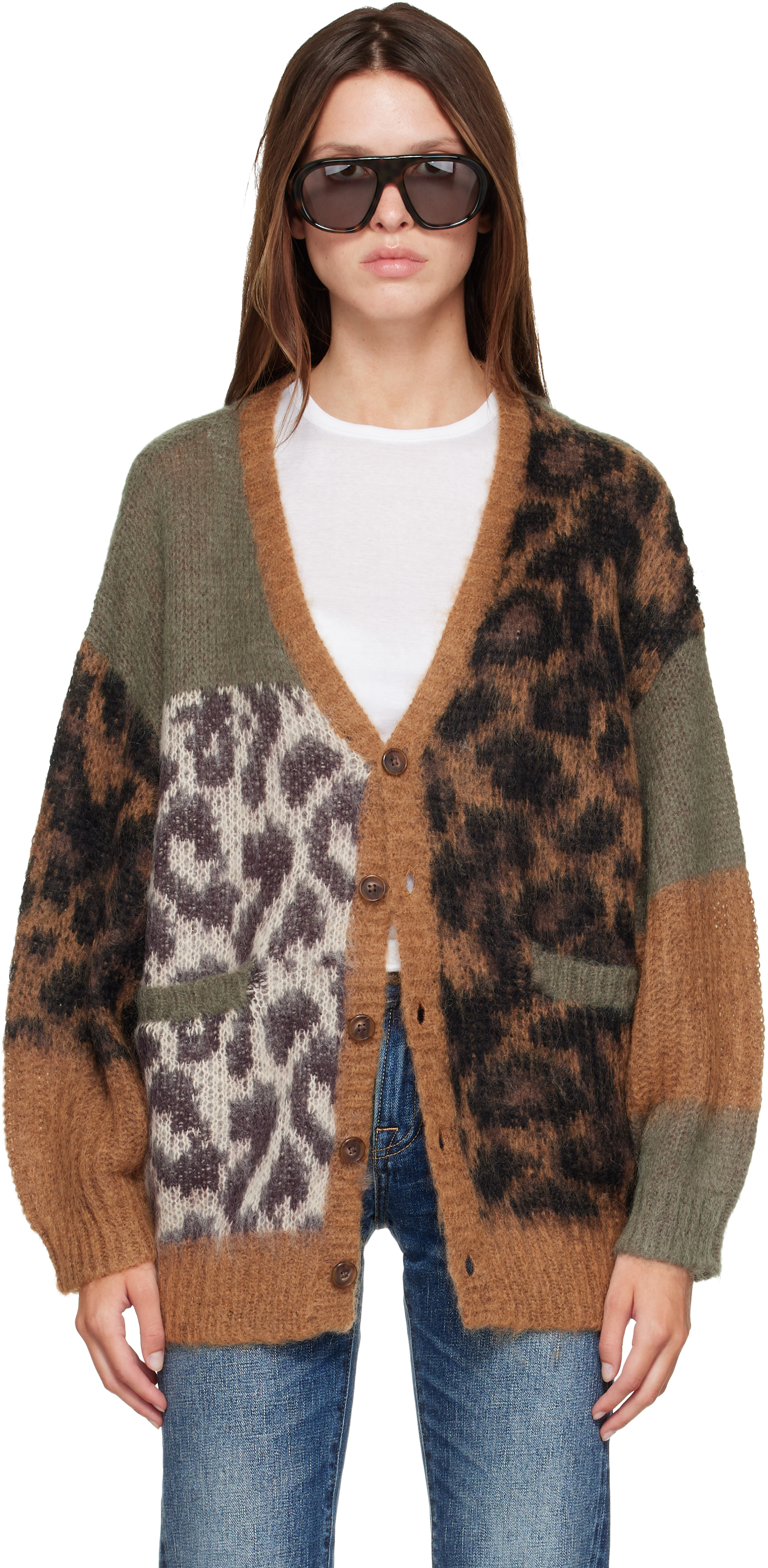 R13: Multicolor Oversized Cardigan | SSENSE Canada