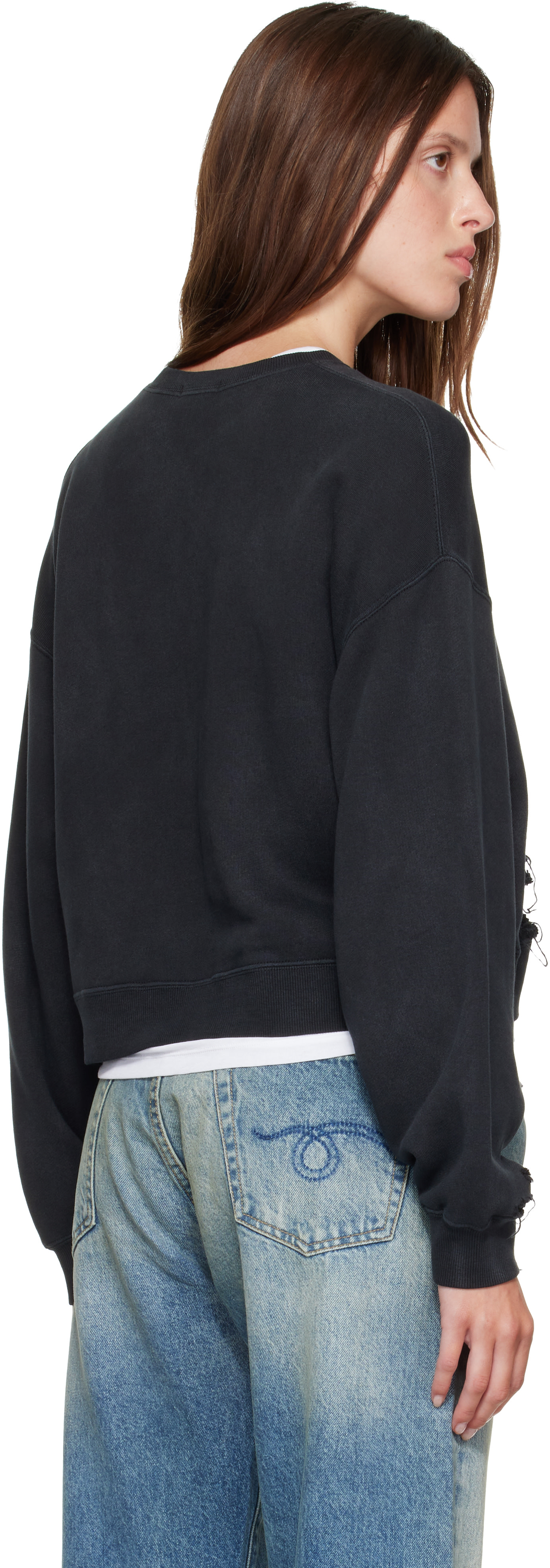 R13 - Pull molletonné 'Almost Famous' noir