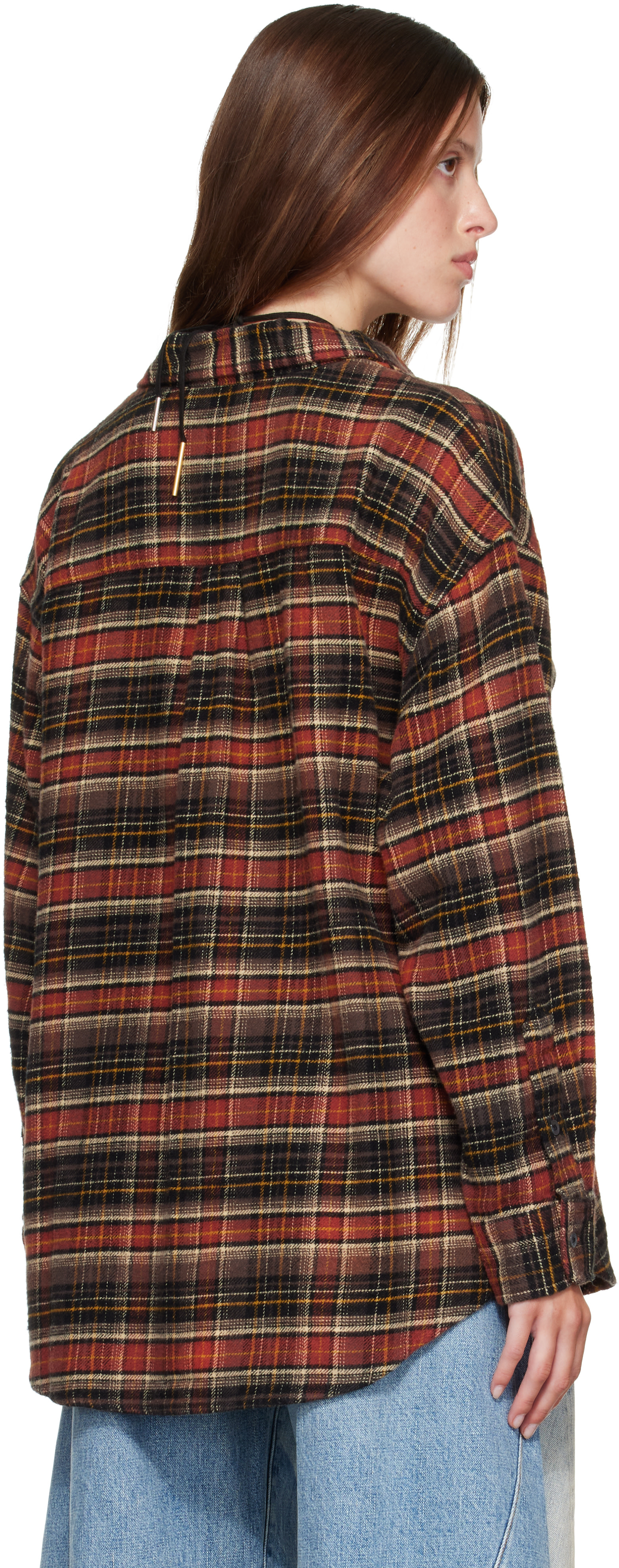 R13 - Chemise boyfriend brune