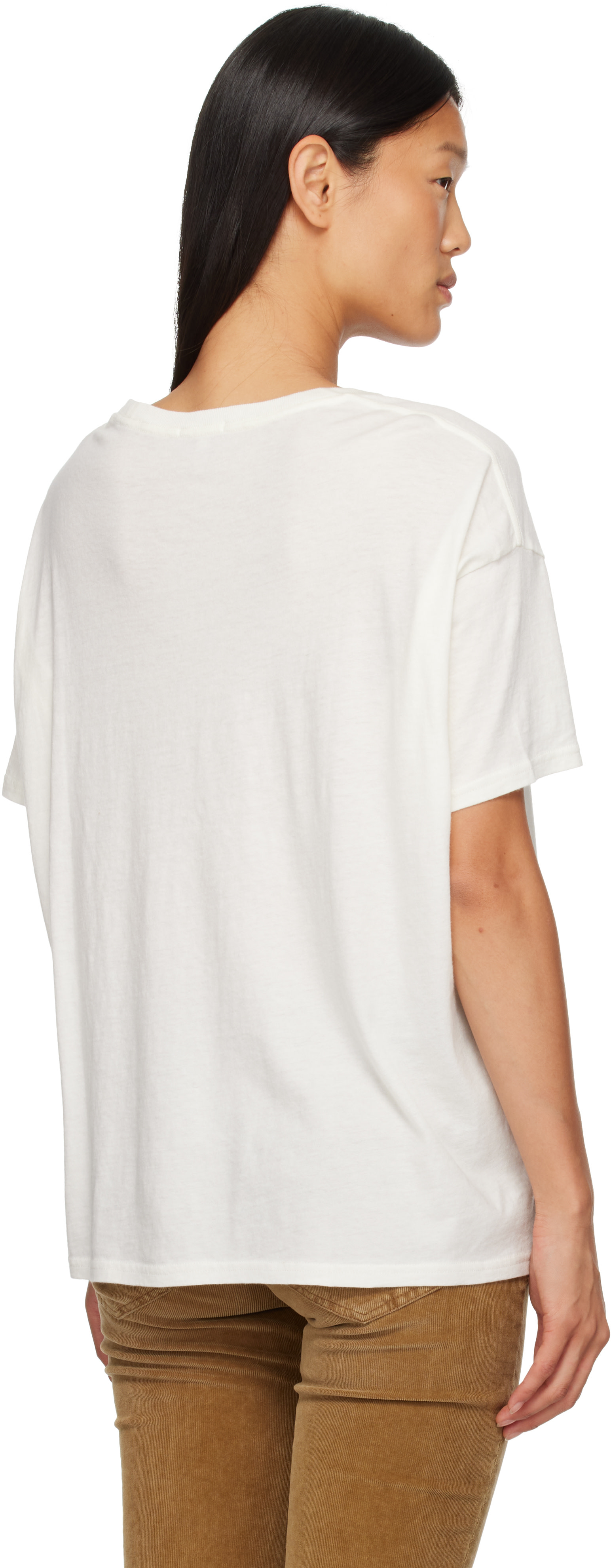 R13 - T-shirt décontracté 'Whatever' blanc cassé