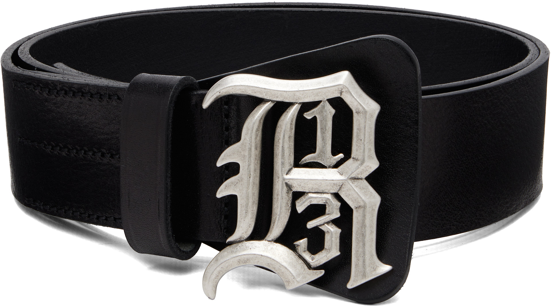 R13 - Ceinture noire à boucle à logo