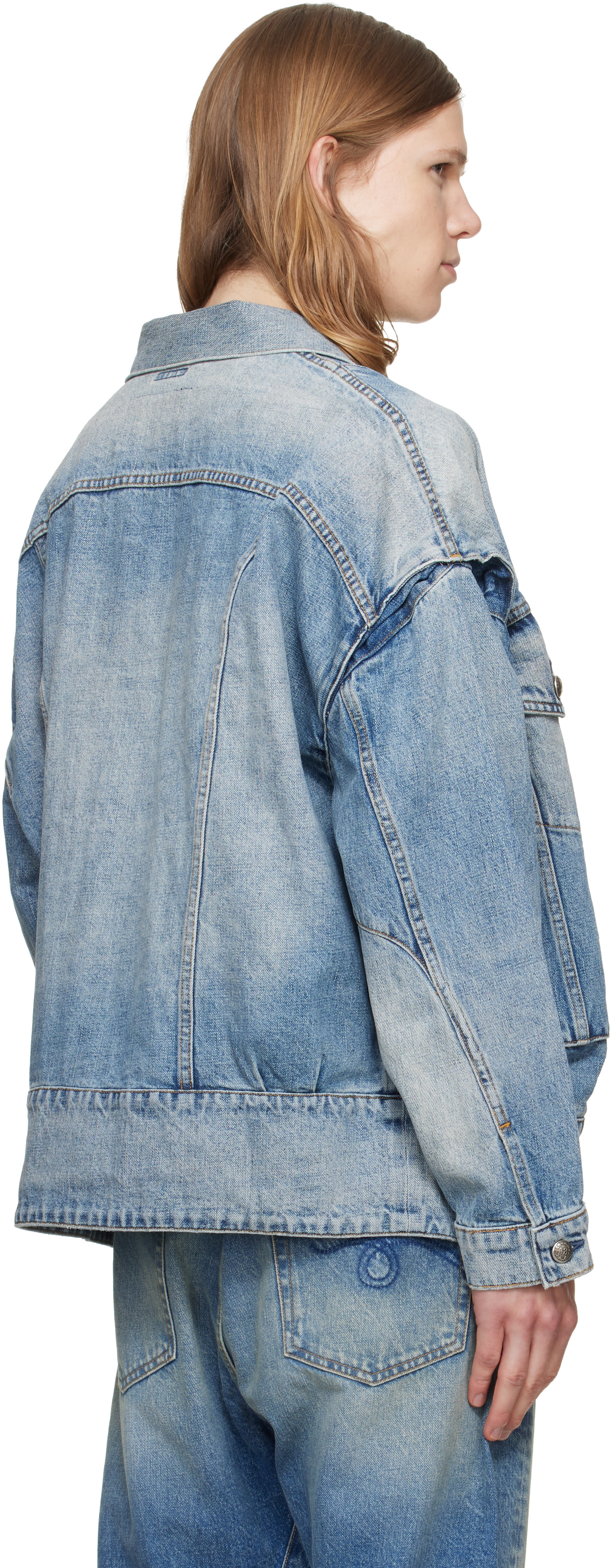 R13 - Blue Roxy Moto Denim Jacket