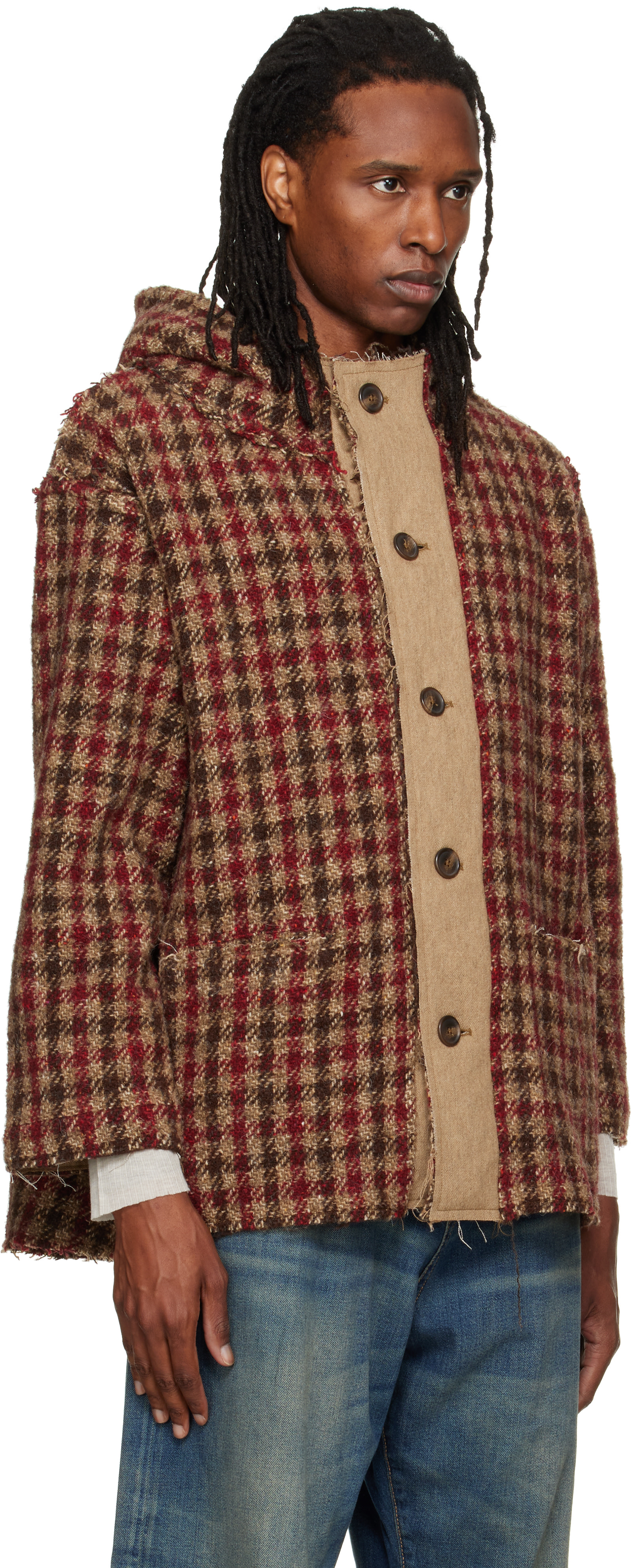 R13 - Red Oversized Hooded Jacket