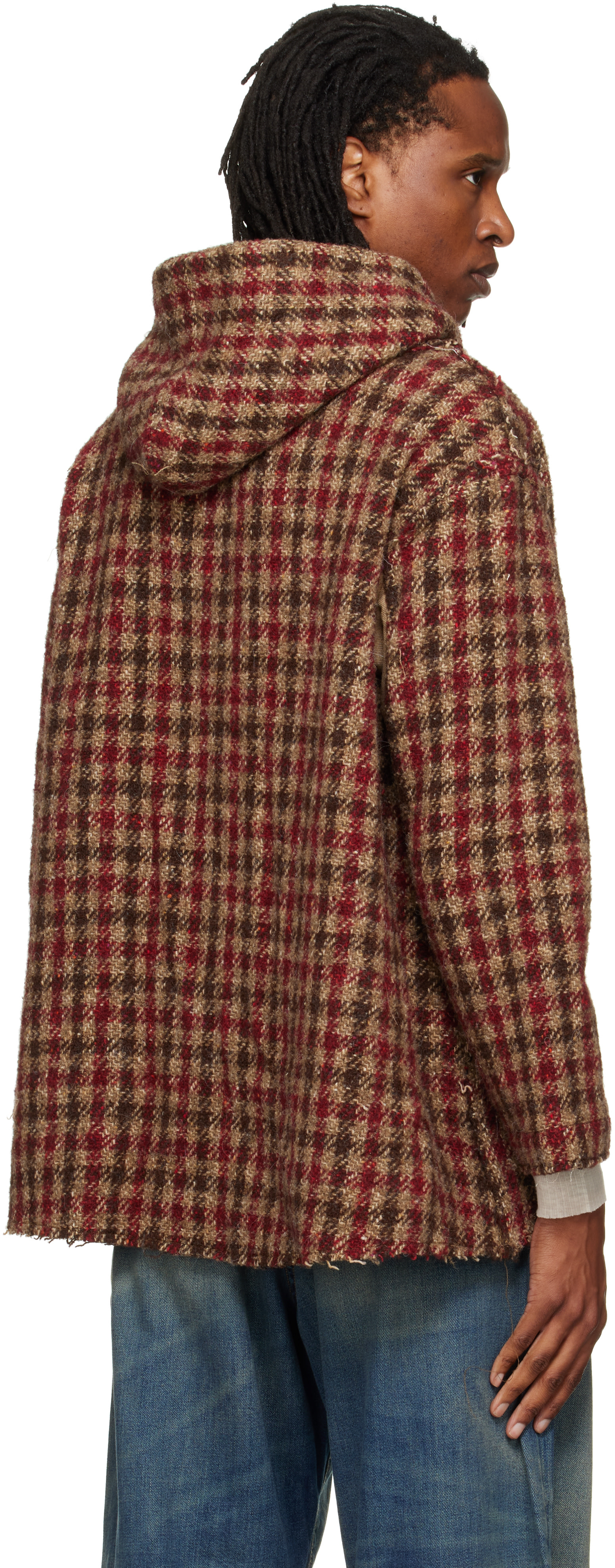 R13 - Red Oversized Hooded Jacket