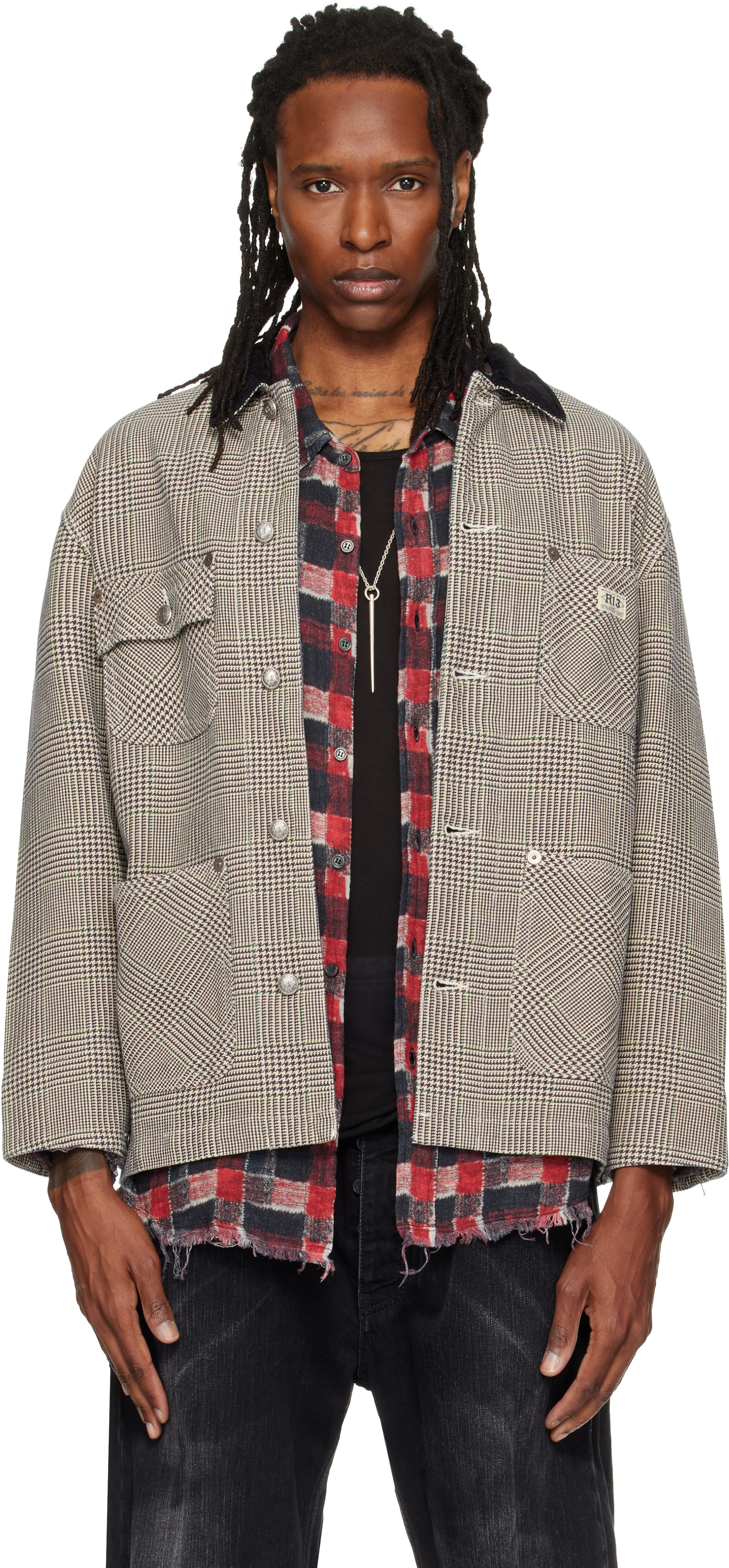 R13 - Blouson ouvrier décontracté gris