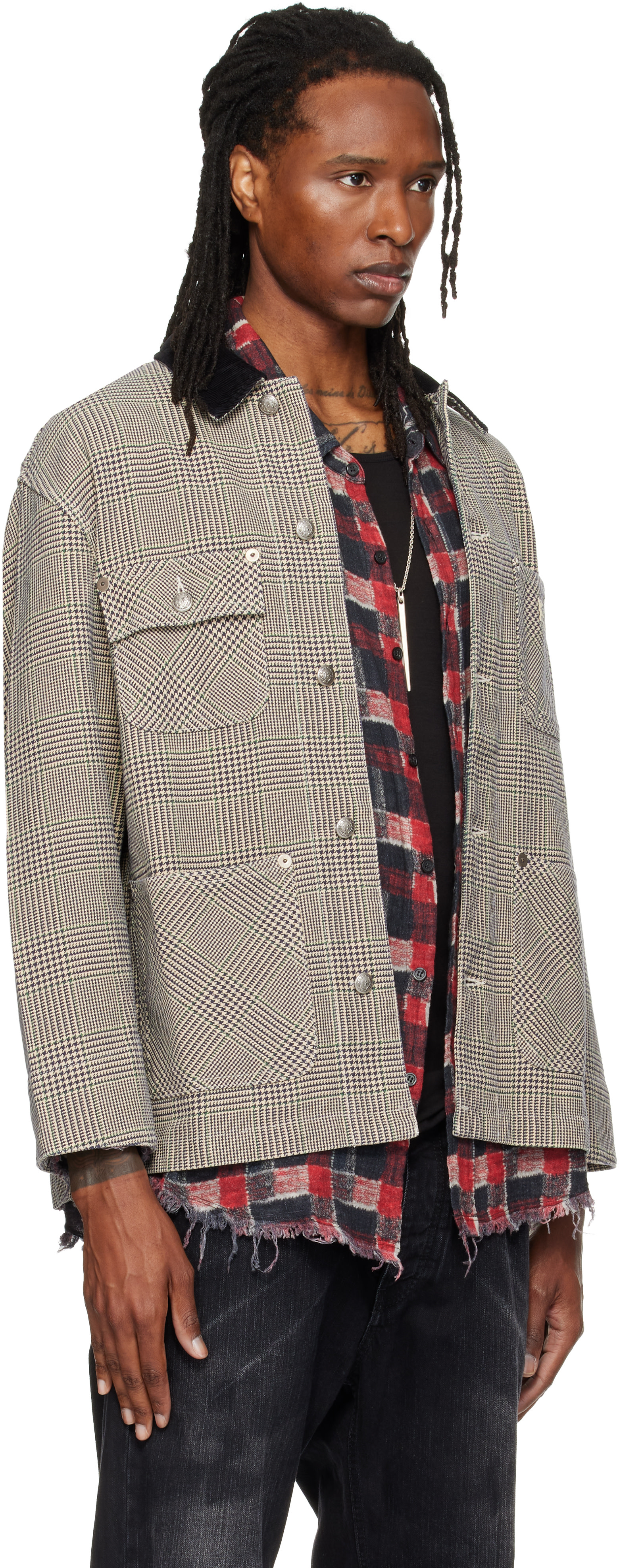 R13 - Blouson ouvrier décontracté gris