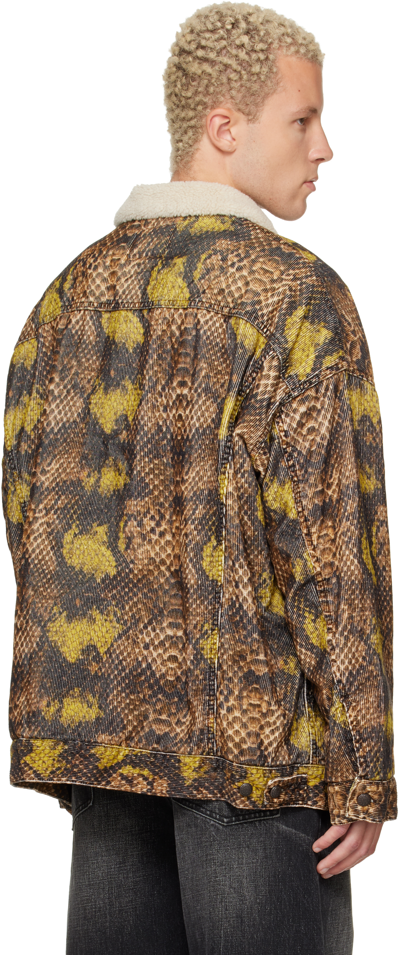 R13 - Brown & Green Oversized Trucker Jacket