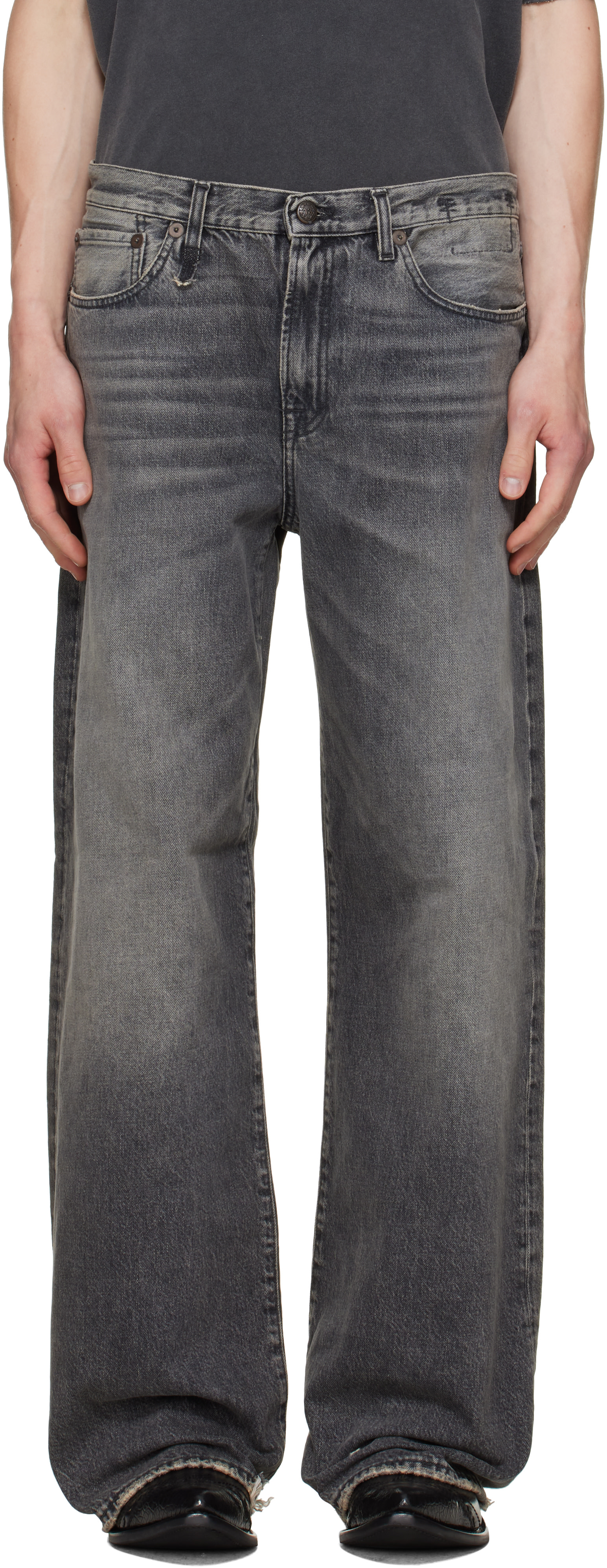 R13 - Gray D'Arcy Loose Jeans