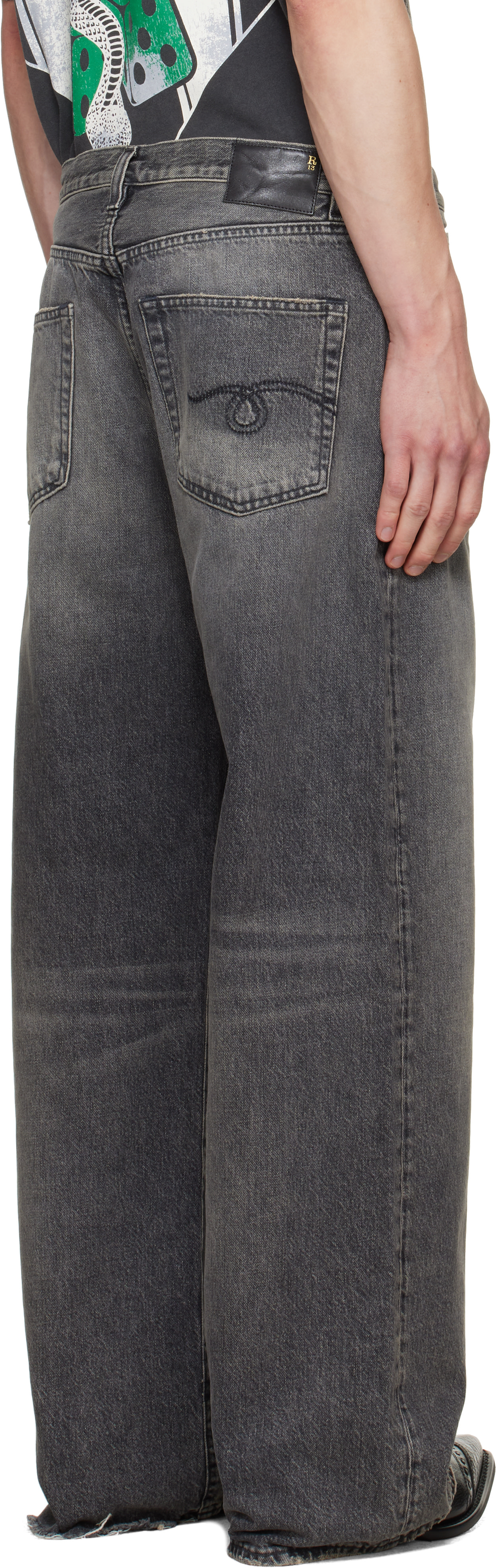 R13 - Gray D'Arcy Loose Jeans