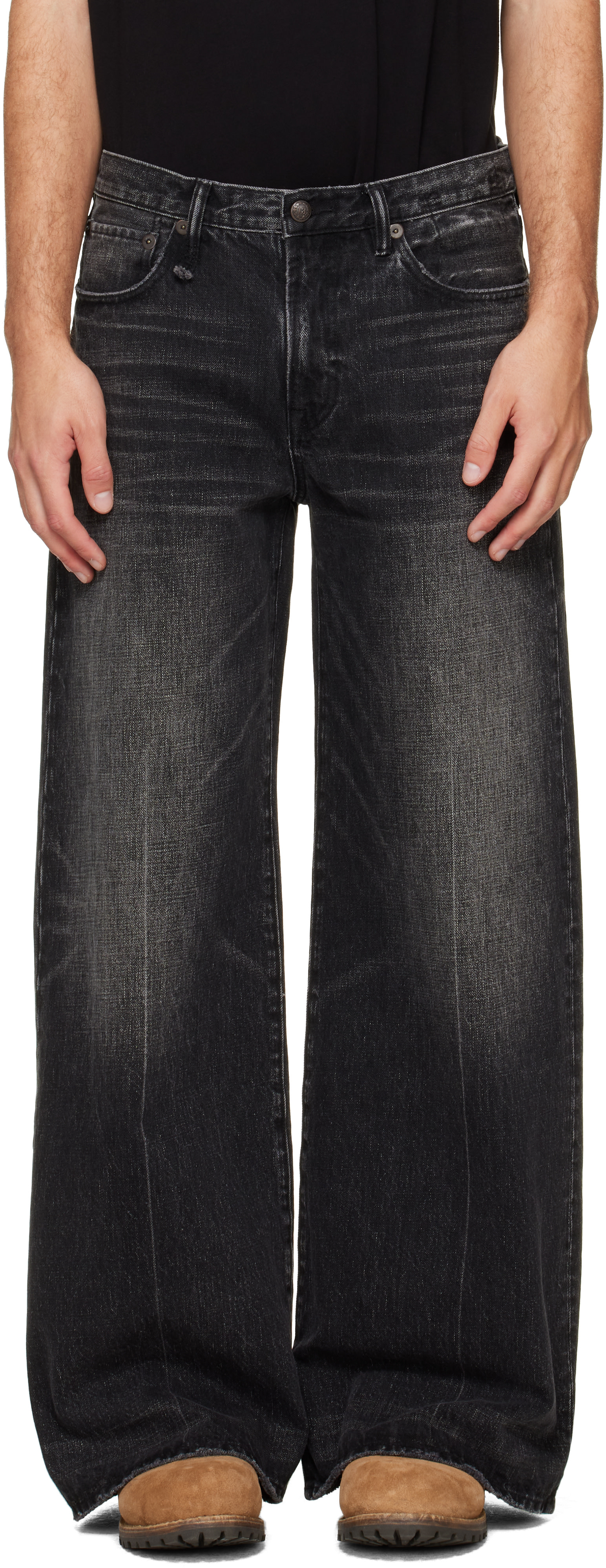 R13 - Black D'Arcy Flare Jeans