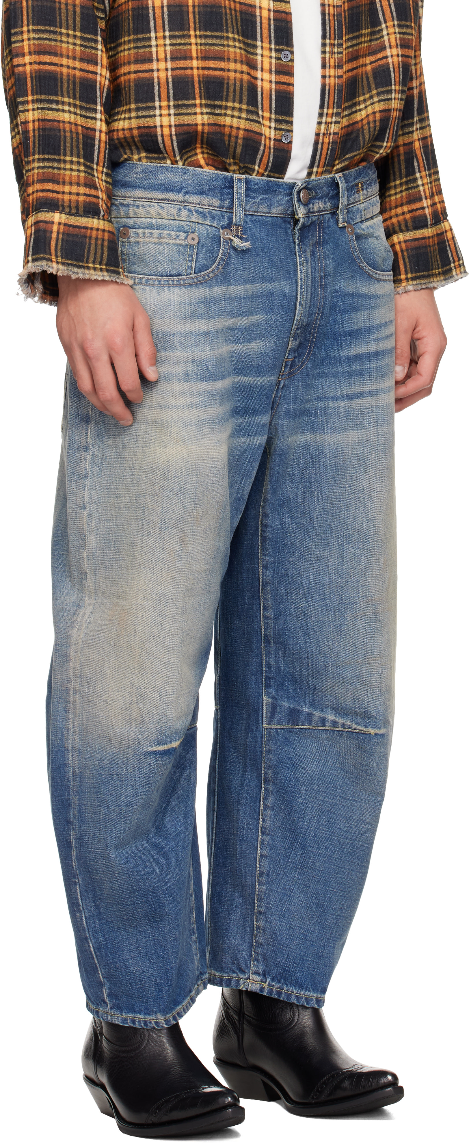 R13 - Jean X-BF bleu à pinces