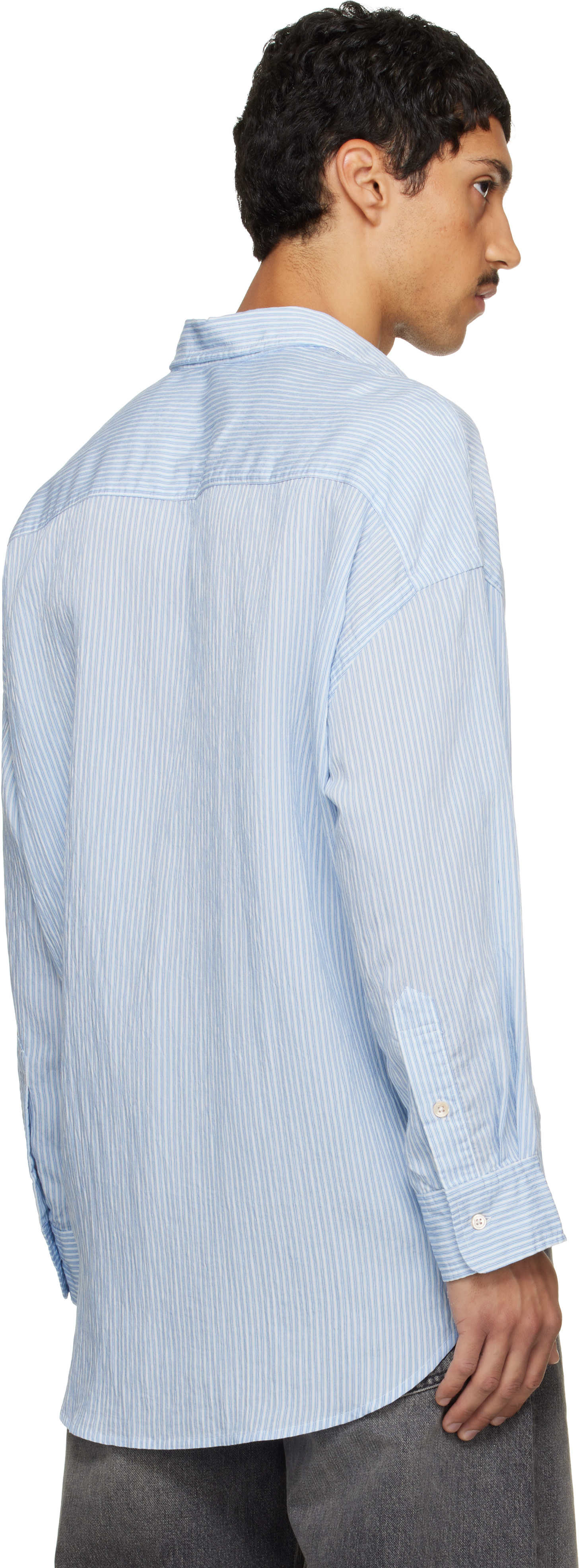 R13 - Blue Drop Neck Shirt