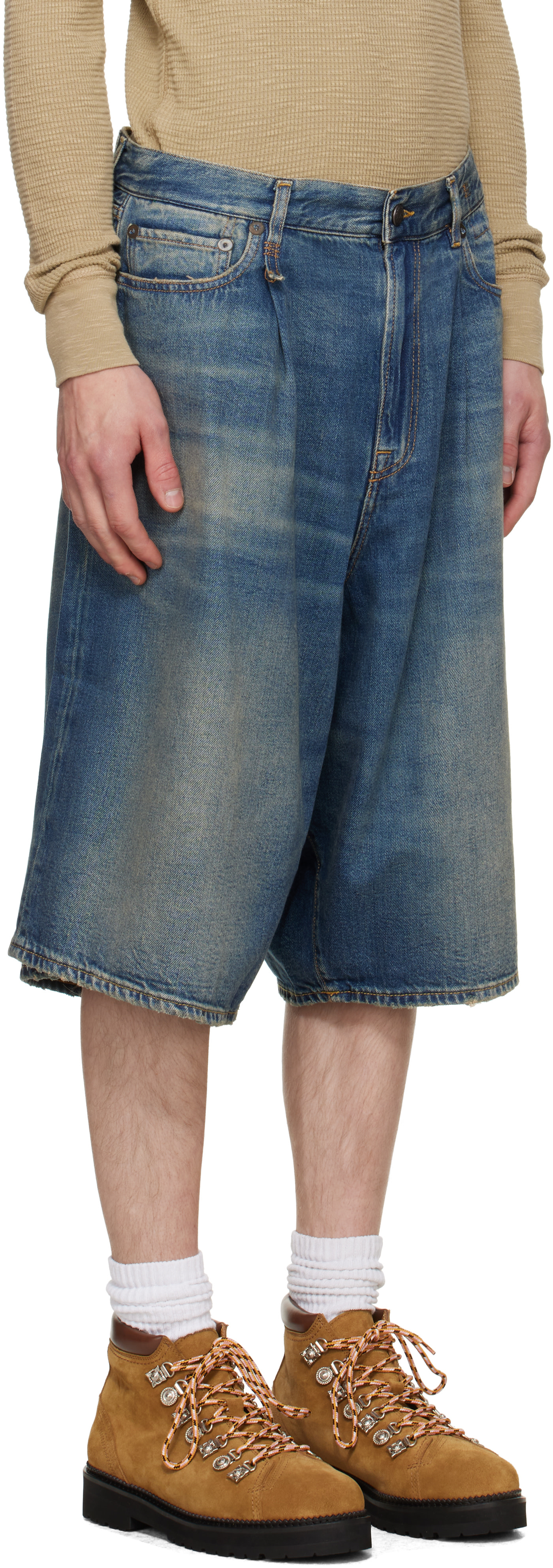 R13 - Indigo Jesse Denim Shorts