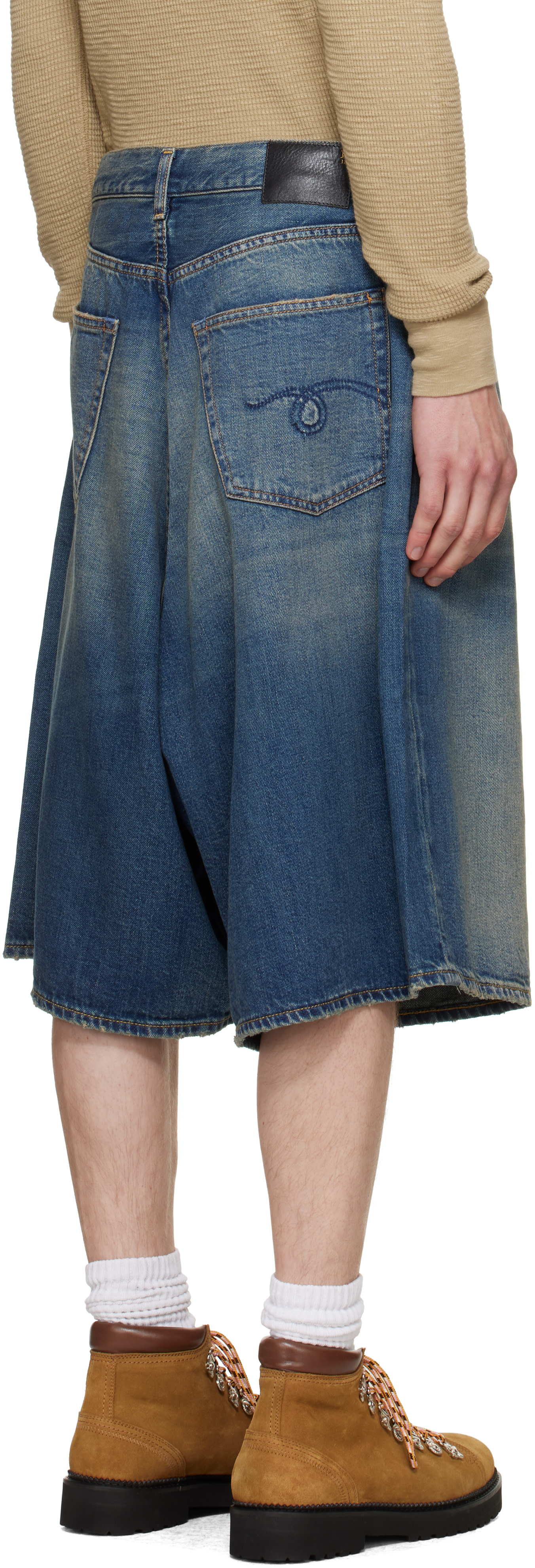 R13 - Indigo Jesse Denim Shorts