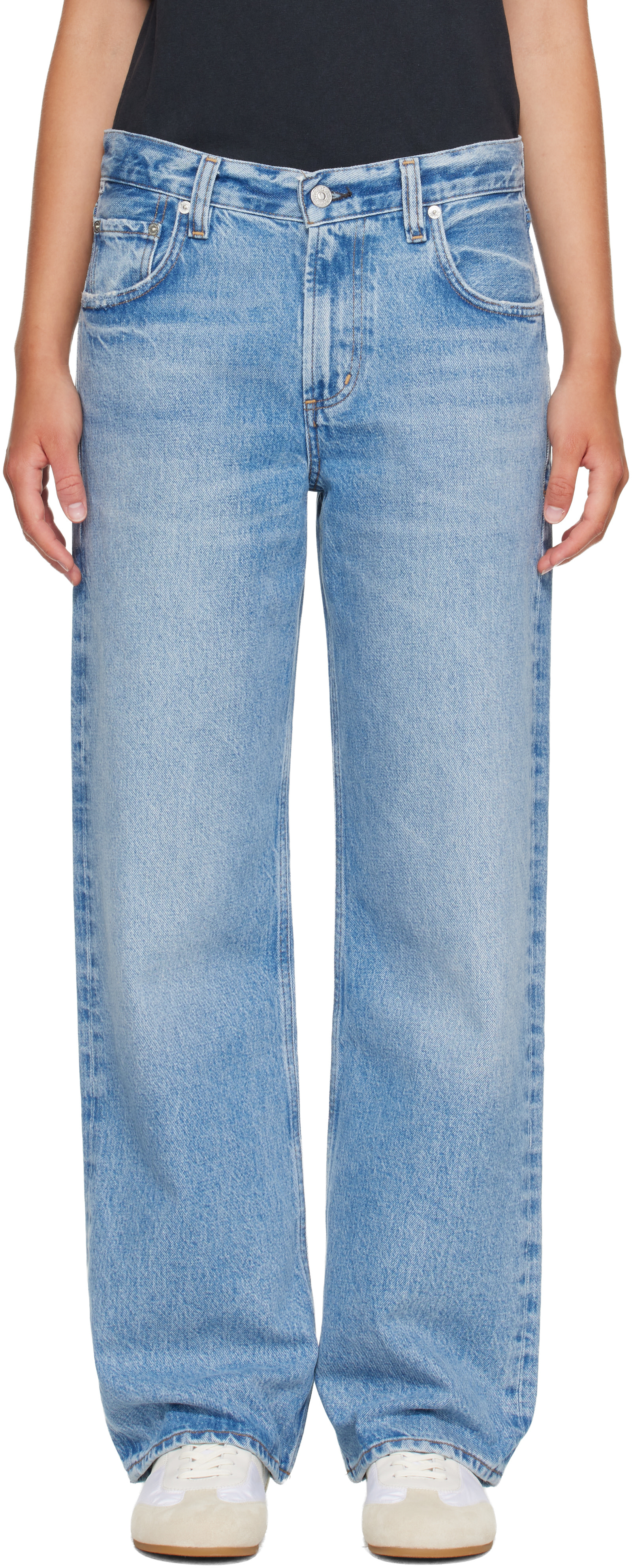 Citizens of Humanity: Blue Lindz Easy Straight Jeans | SSENSE