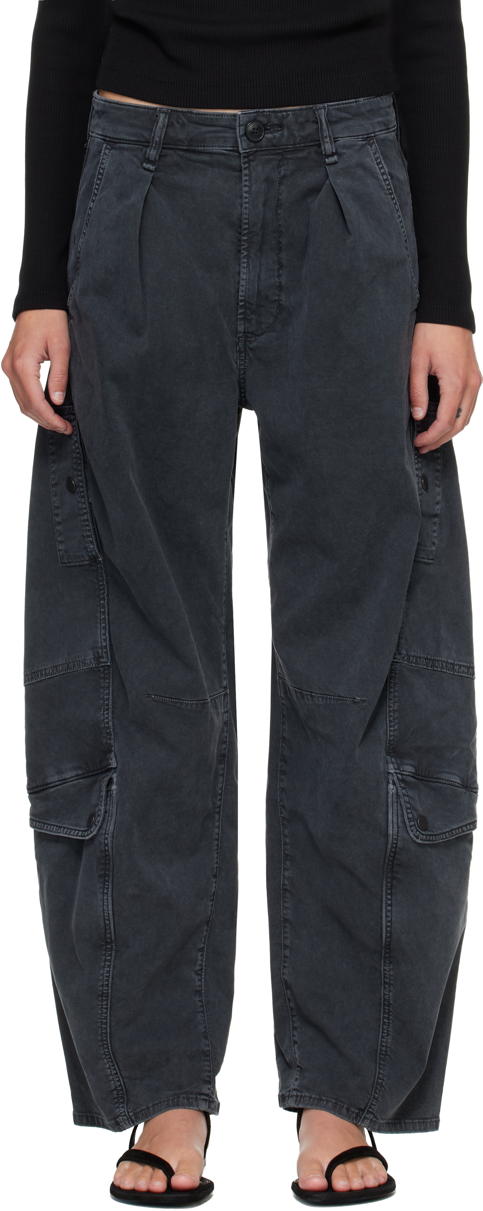 Citizens of Humanity: Black Flight Trousers | SSENSE
