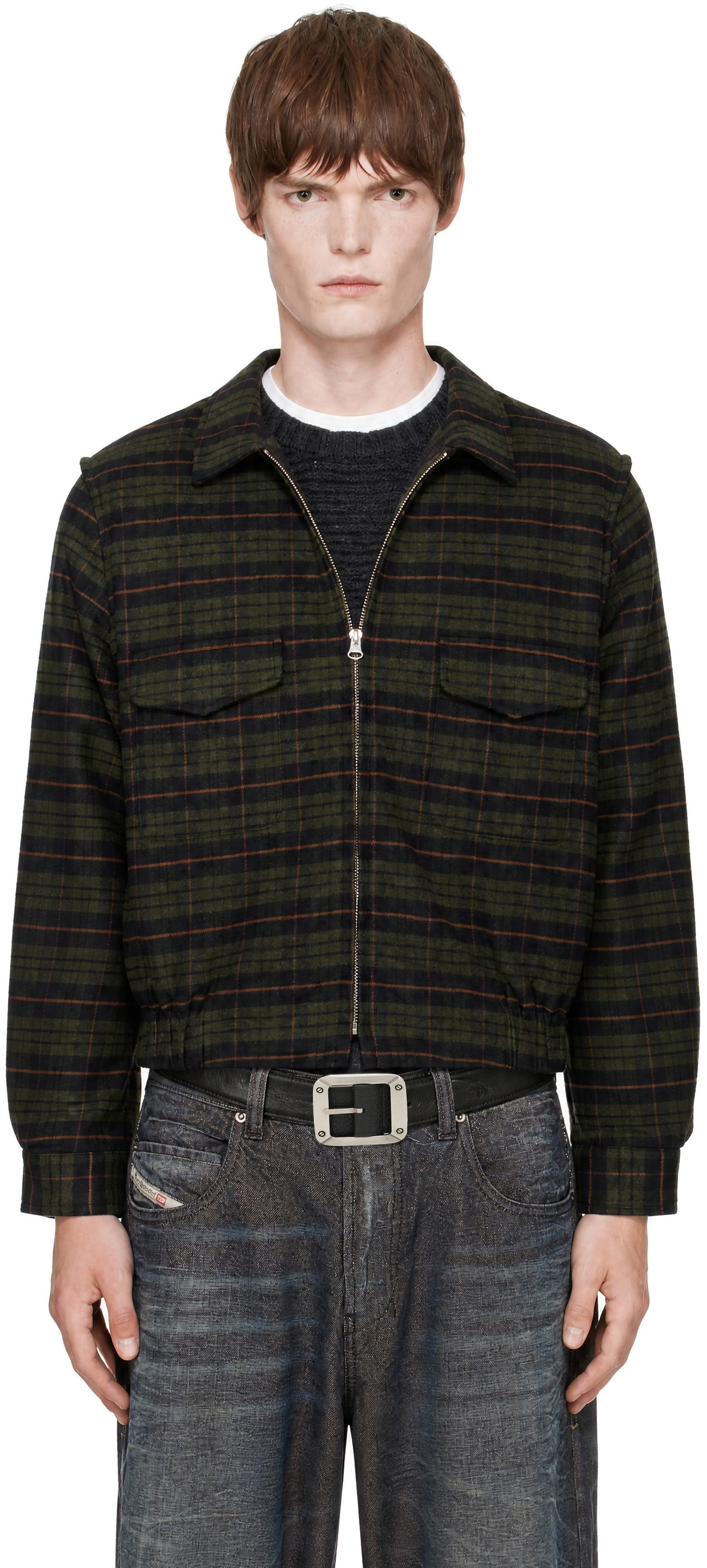 Carne Bollente - Green Stay Plaid Jacket
