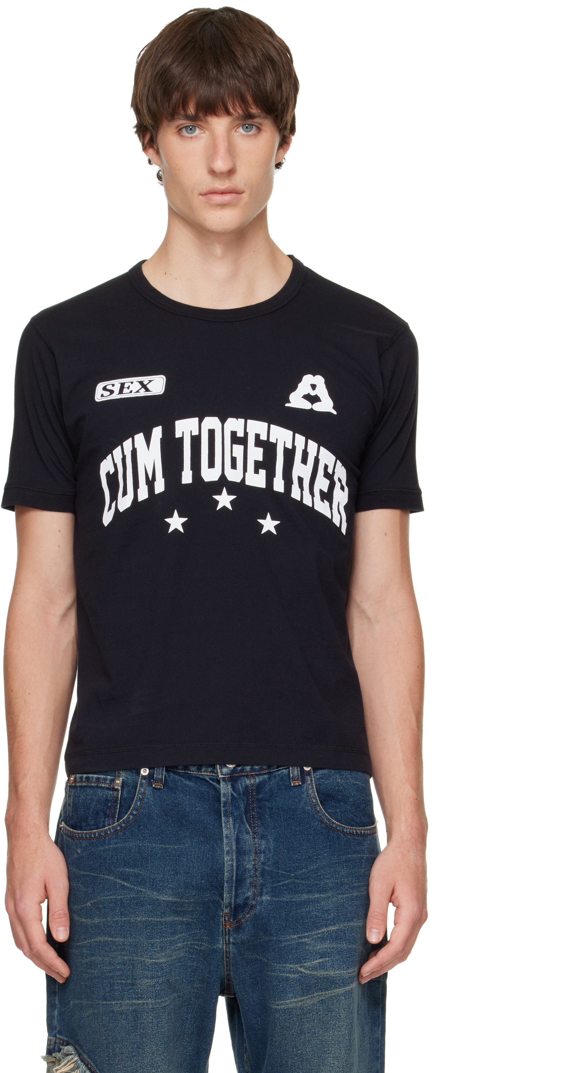 Carne Bollente: Black Cum As You Are T-shirt | SSENSE
