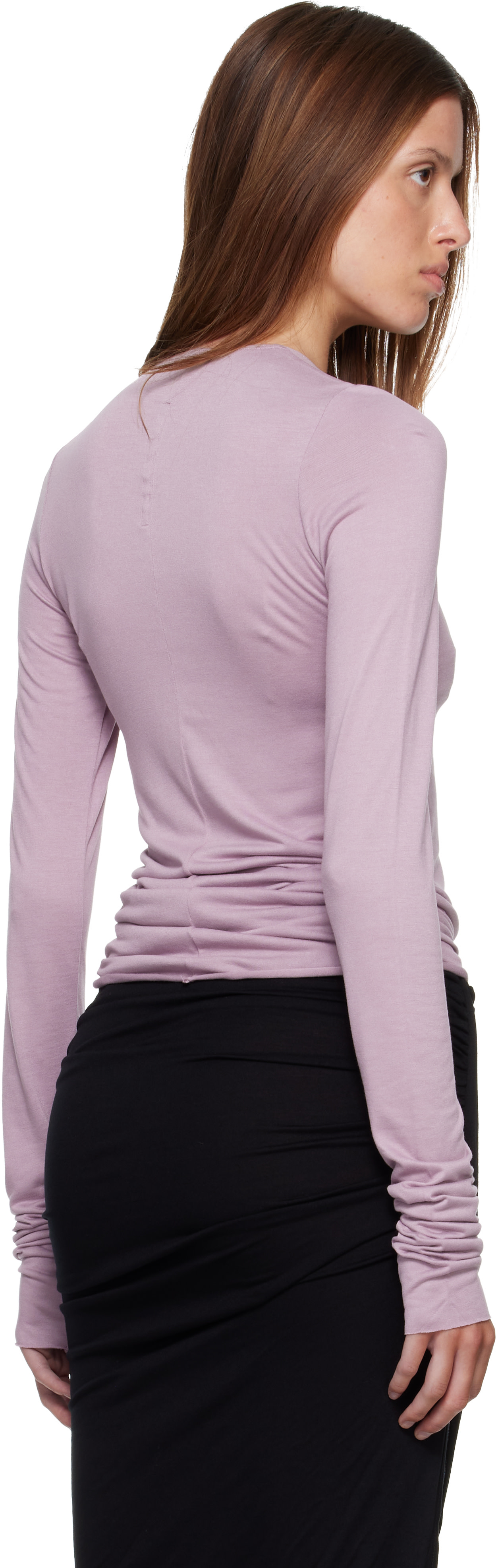Rick Owens Lilies: Purple Tower Basic LS T-shirt | SSENSE