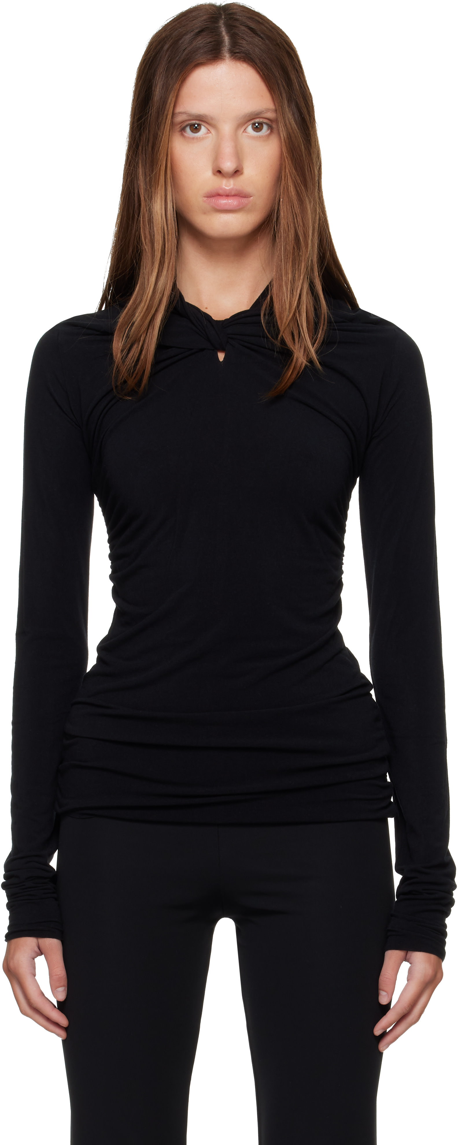 rick owens lilies トップス Rick Owens Lilies: Black Tower Kairo LS T-shirt | SSENSE Canada