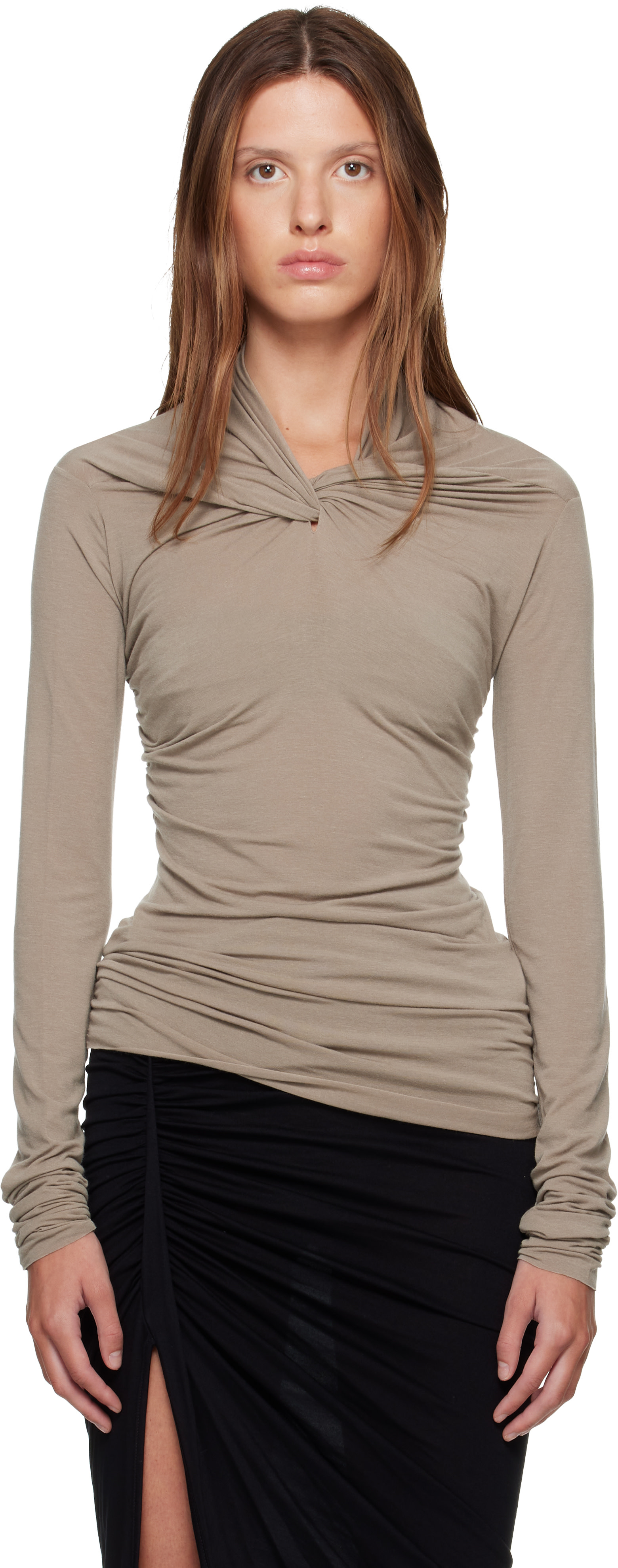 rick owens lilies トップス Rick Owens Lilies: Gray Tower Kairo LS T-shirt | SSENSE Ireland