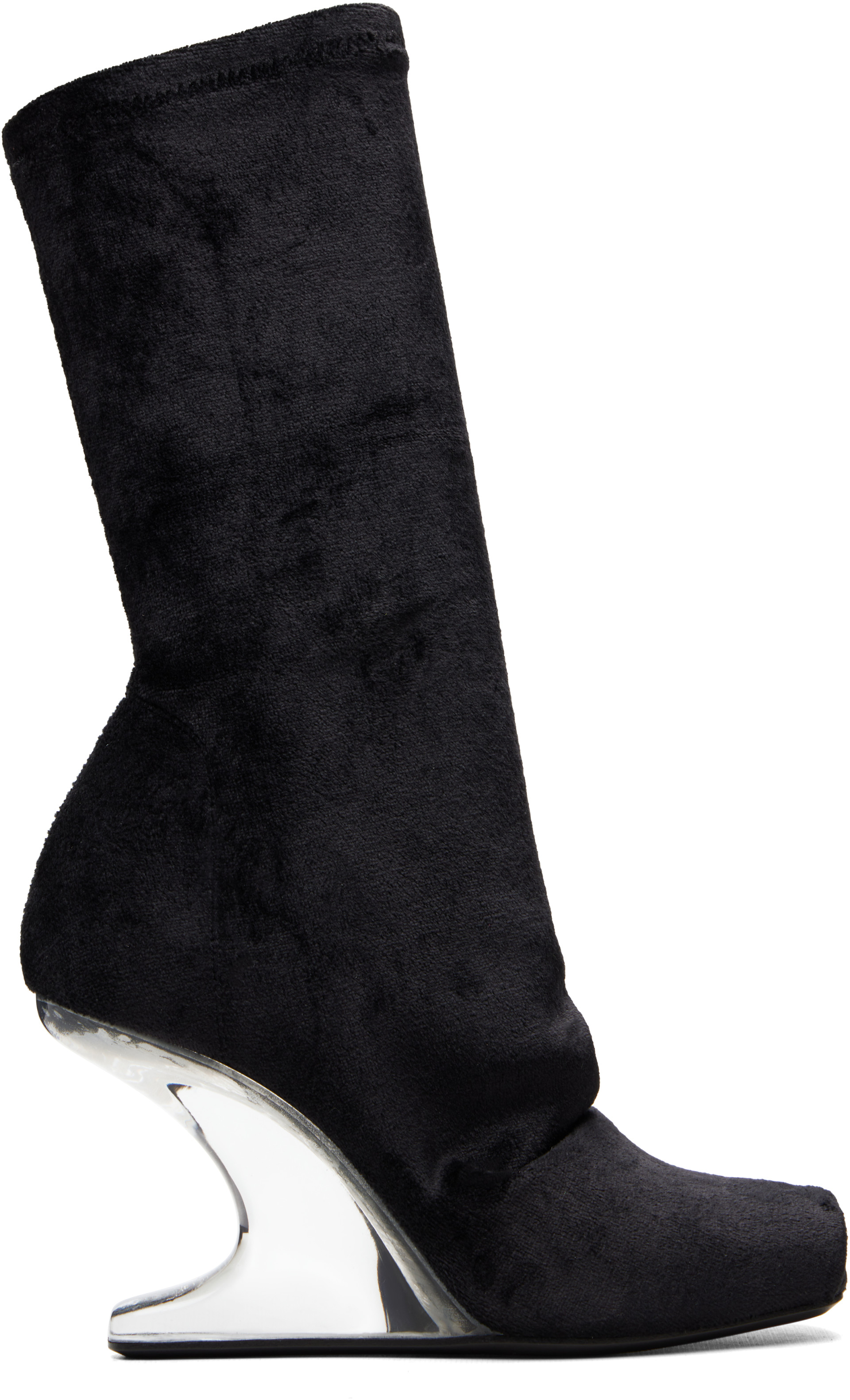 Rick Owens Lilies: Black Tower Cantilever 8 Boots | SSENSE