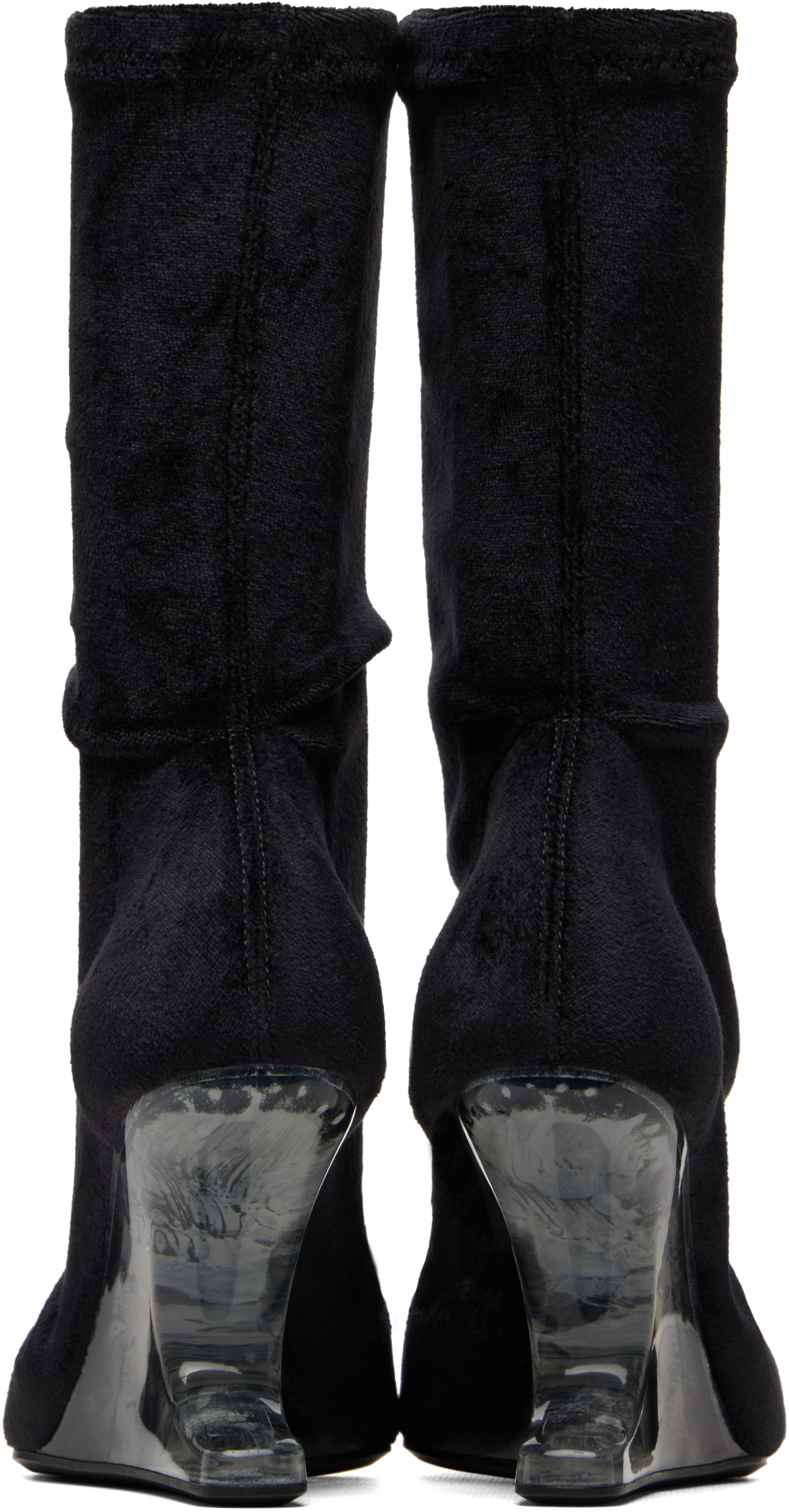 Rick Owens Lilies: Black Tower Cantilever 8 Boots | SSENSE