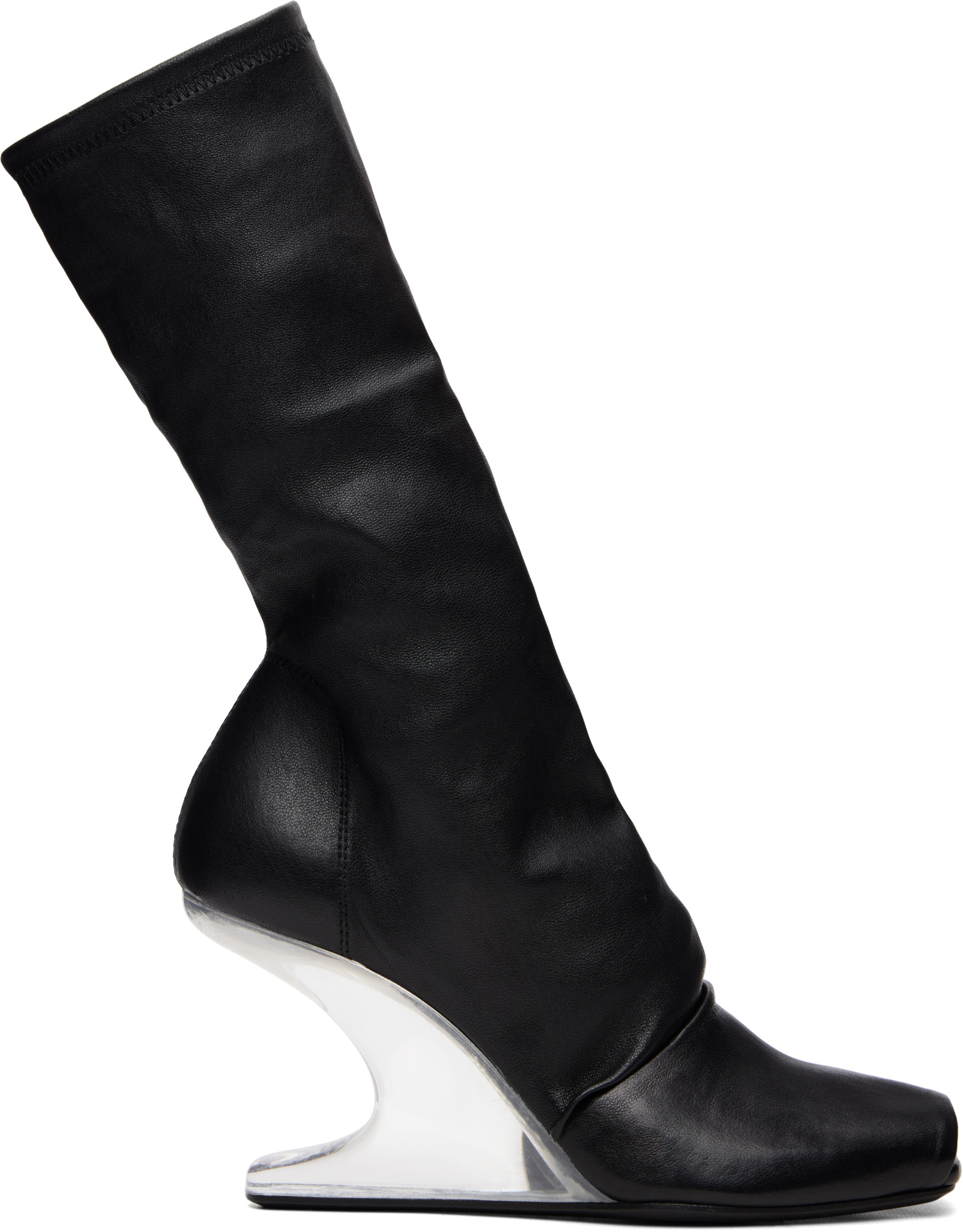 Rick Owens Lilies: Black Tower Cantilever 8 Boots | SSENSE