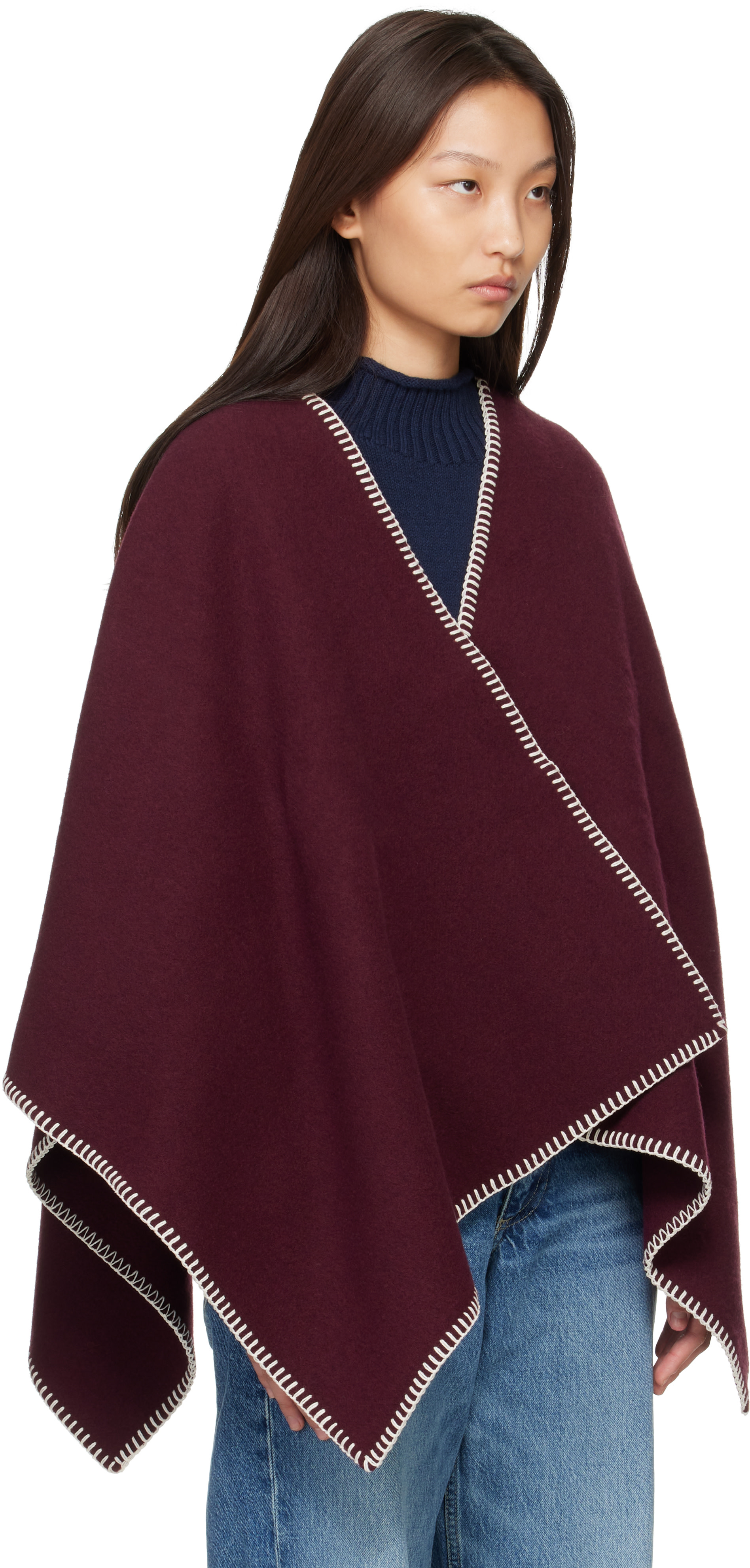 rag & bone - Châle Ingrid bourgogne