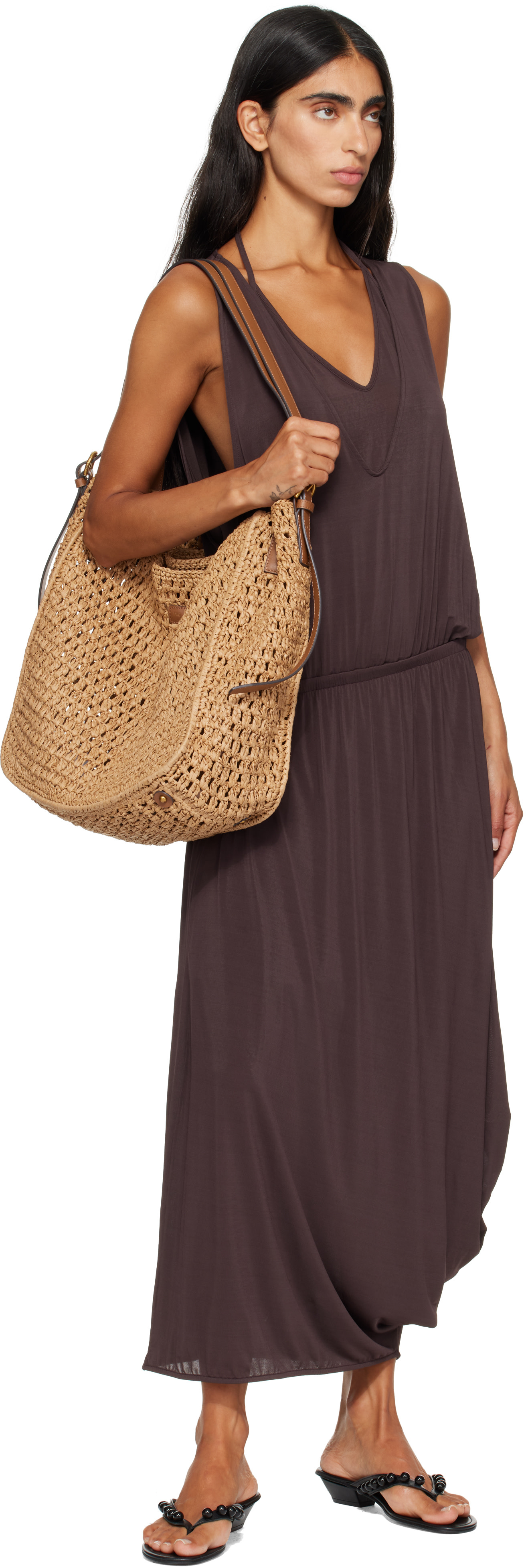 rag & bone - Cabas River beige en raphia