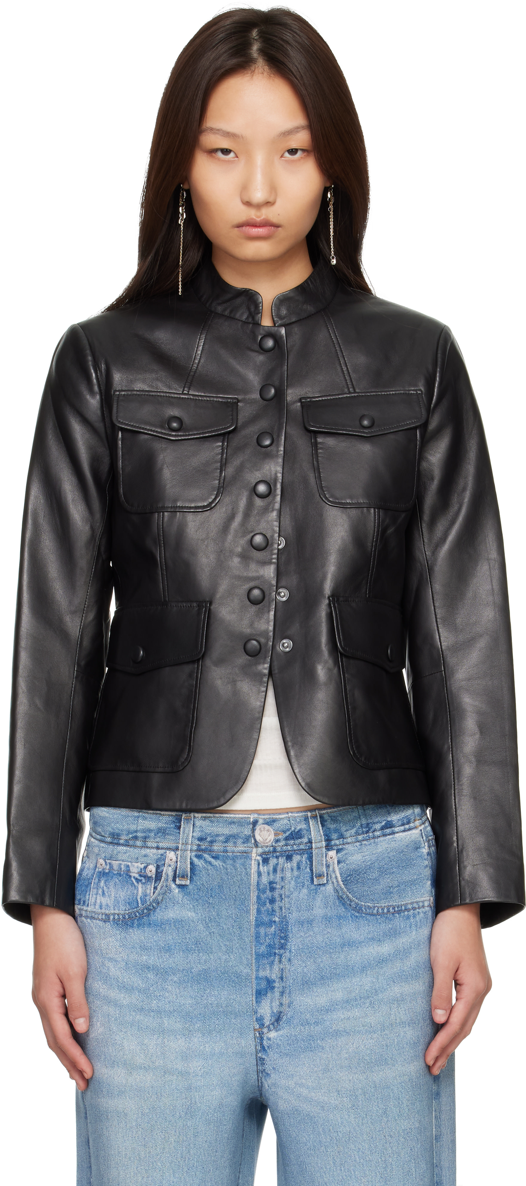 M*7様 rag & bone New York レザージャケット　xs rag & bone: ブラック Mercer レザージャケット | SSENSE 日本