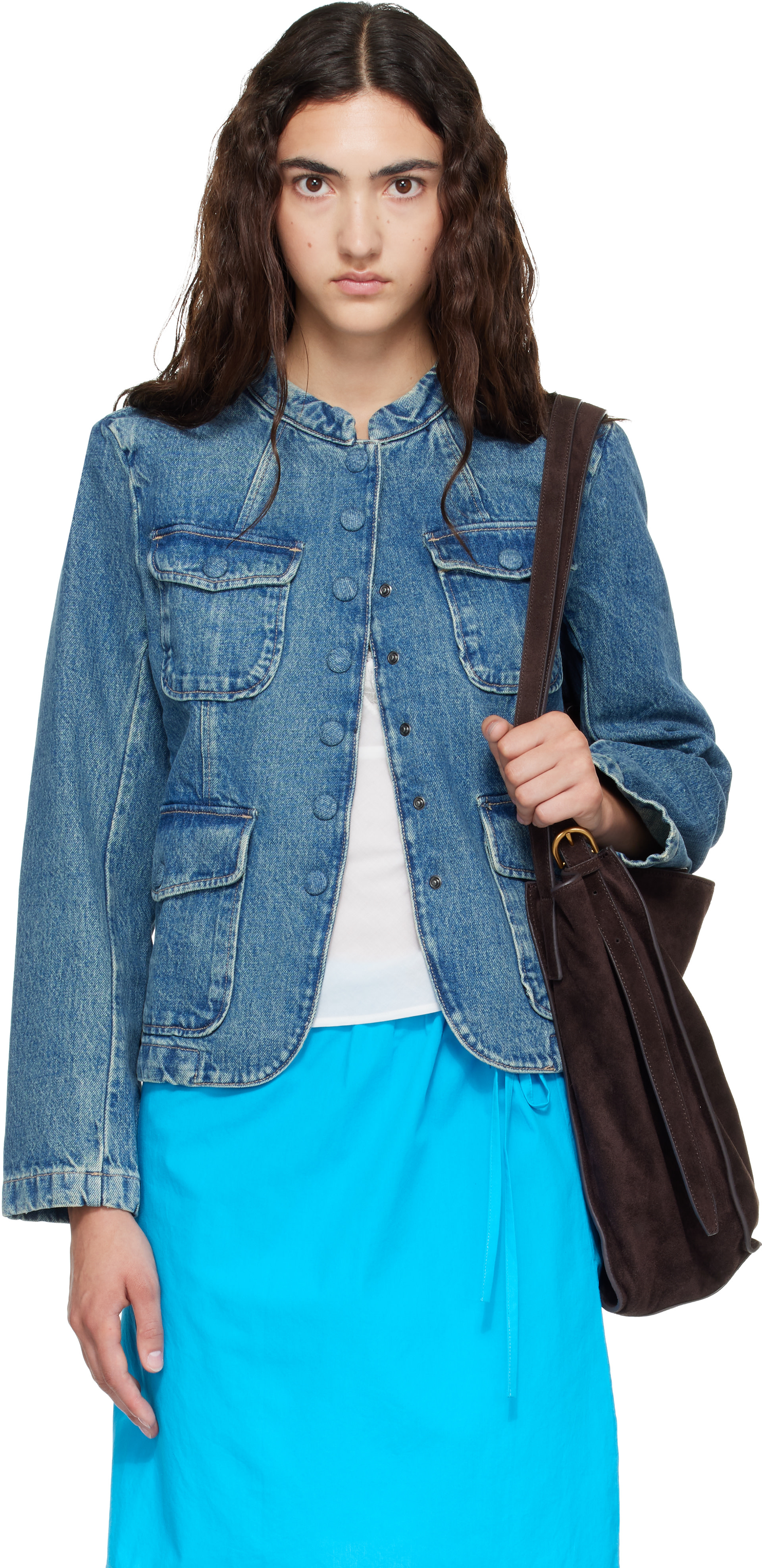 rag & bone - Blouson Mercer bleu en denim