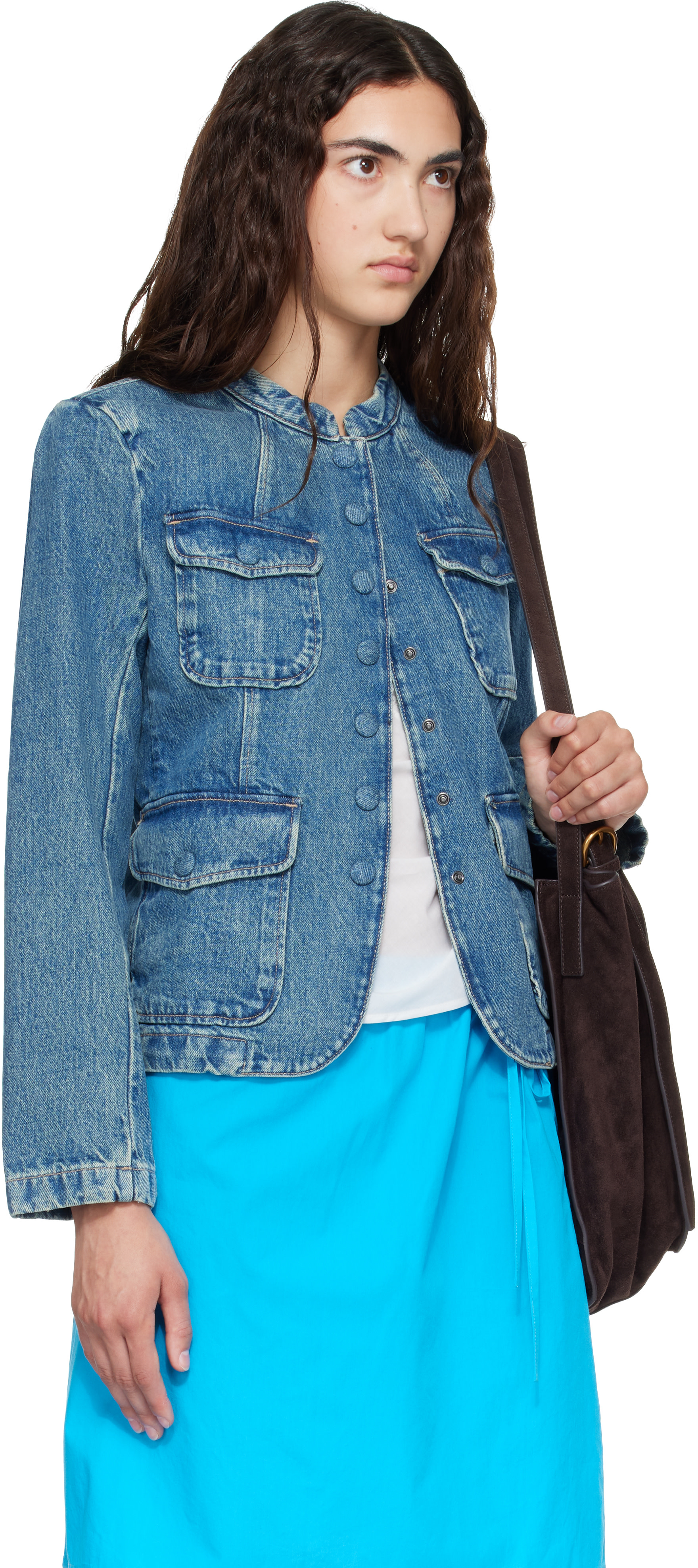 rag & bone - Blouson Mercer bleu en denim