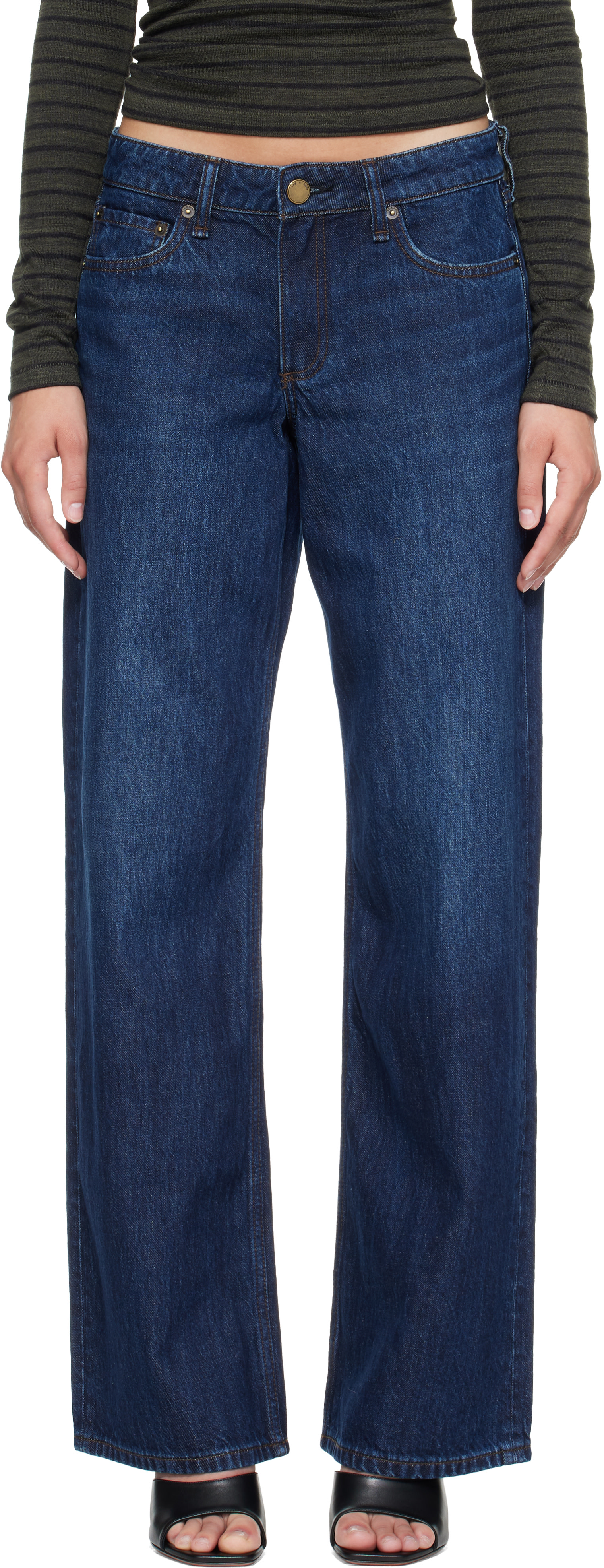 rag & bone - Jean droit décontracté Cam bleu