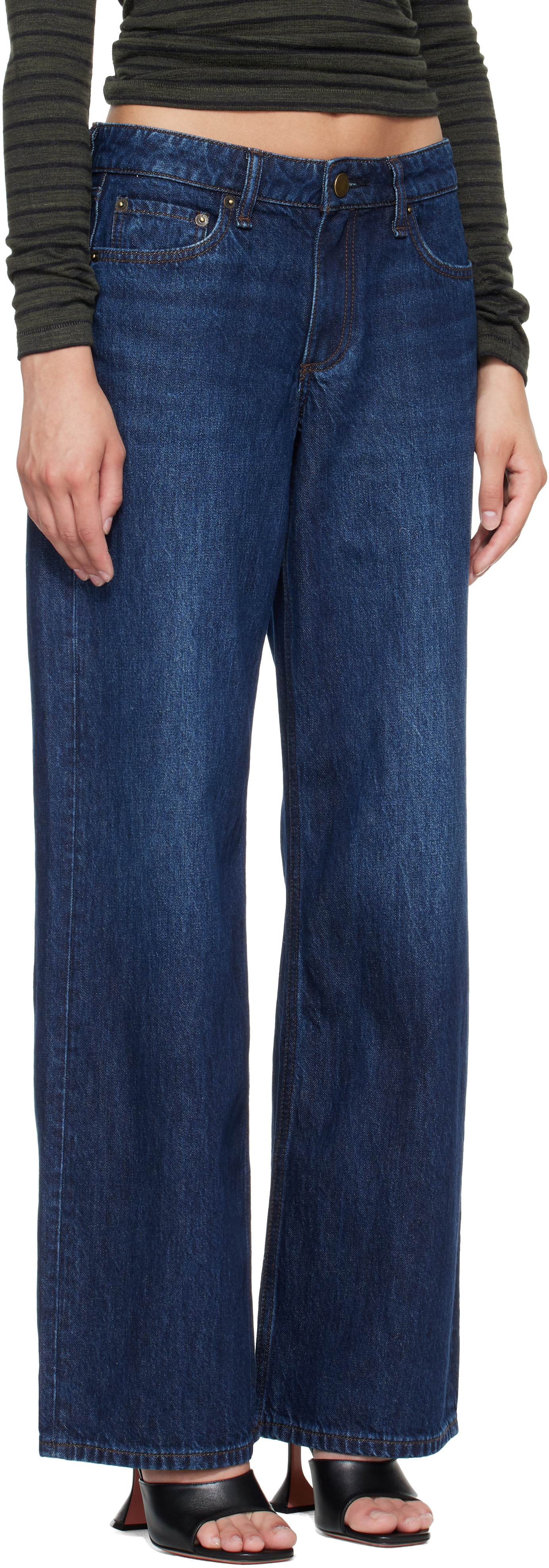 rag & bone - Jean droit décontracté Cam bleu