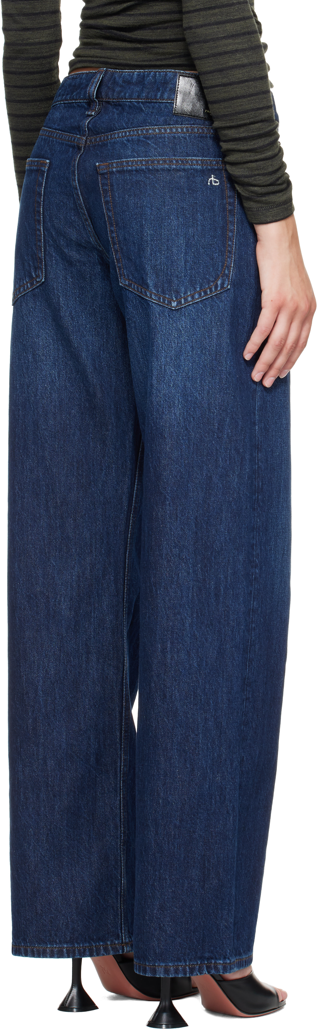 rag & bone - Jean droit décontracté Cam bleu