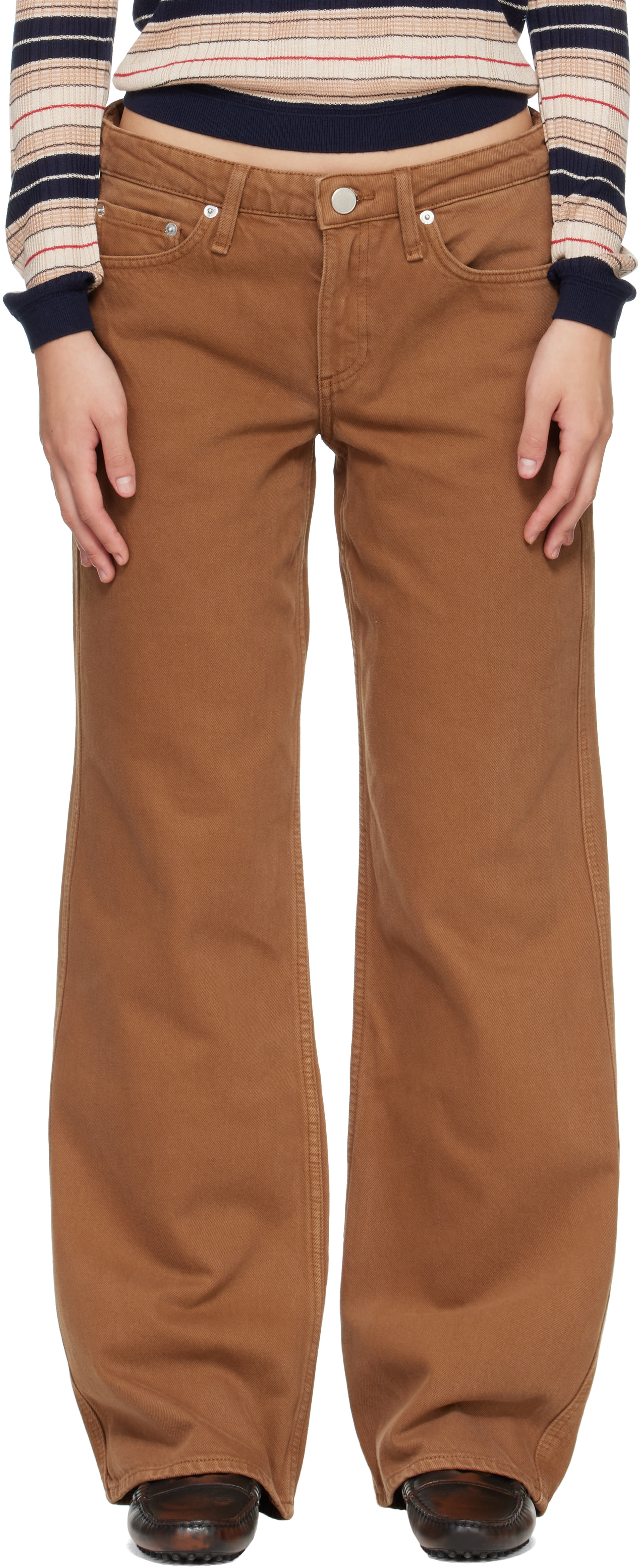 rag & bone - Jean droit Cam brun