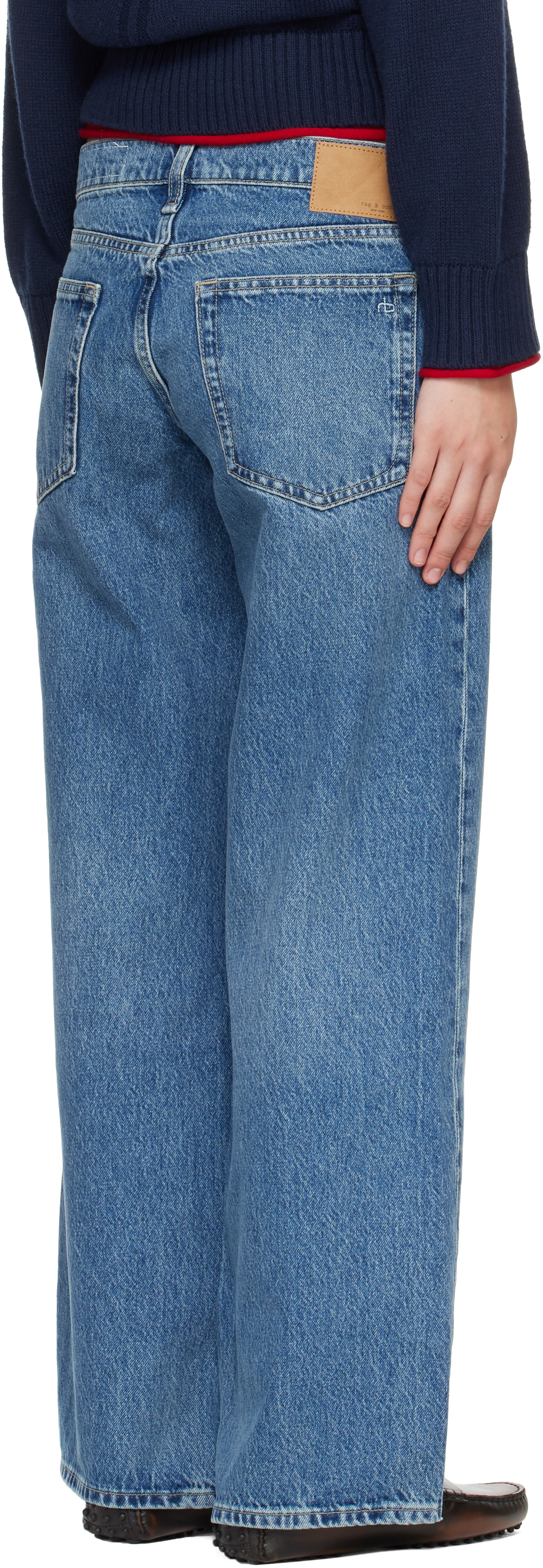 rag & bone - Jean droit décontracté Cam bleu