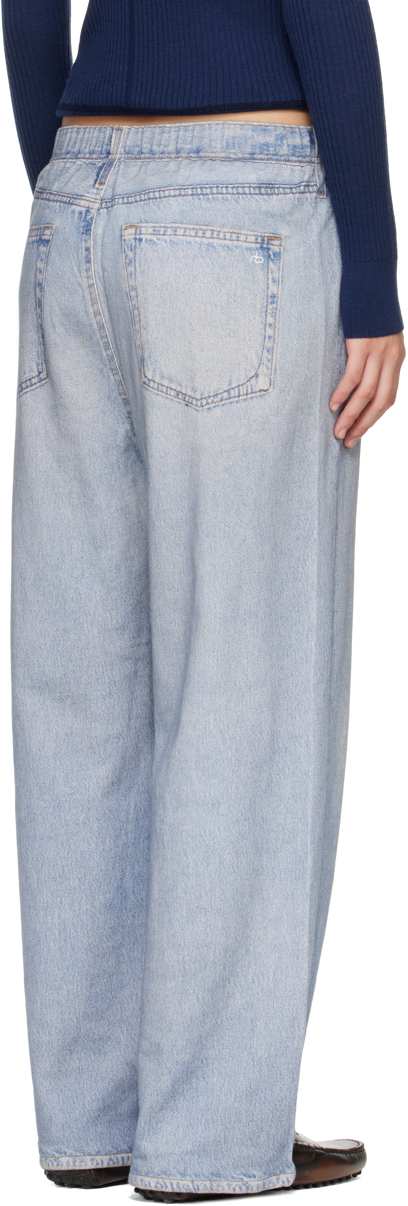 rag & bone - Pantalon ample bleu en Miramar
