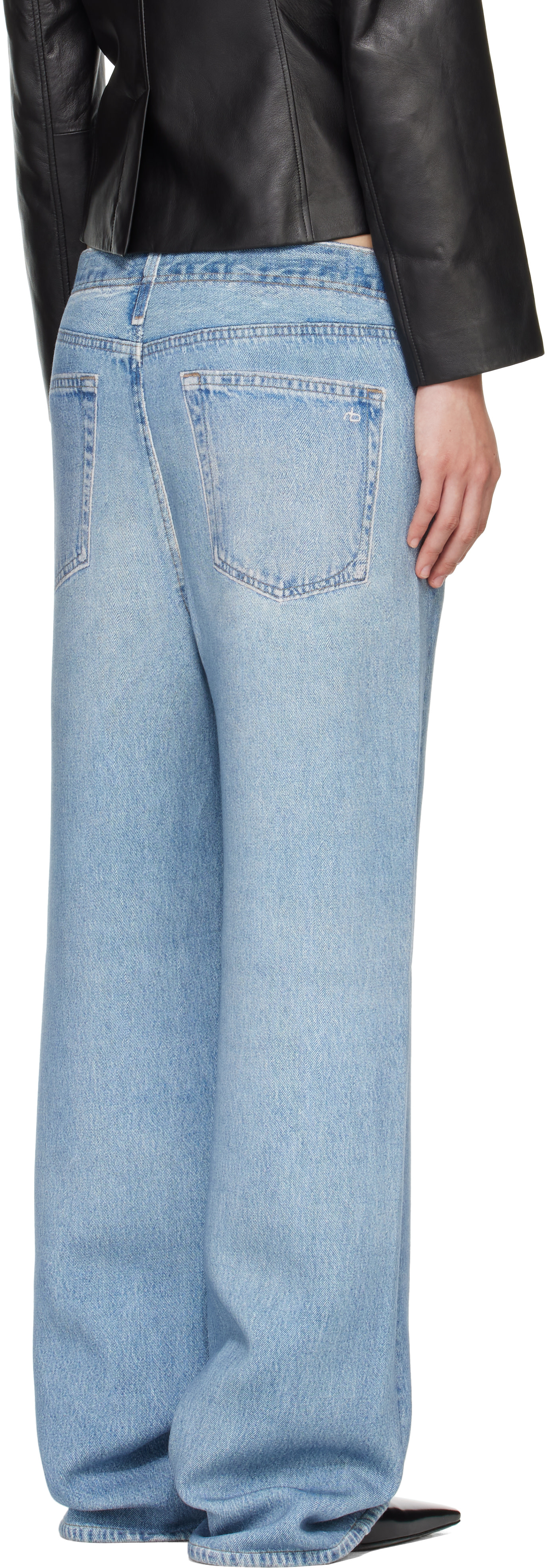 rag & bone - Pantalon ample Mallow bleu en Miramar
