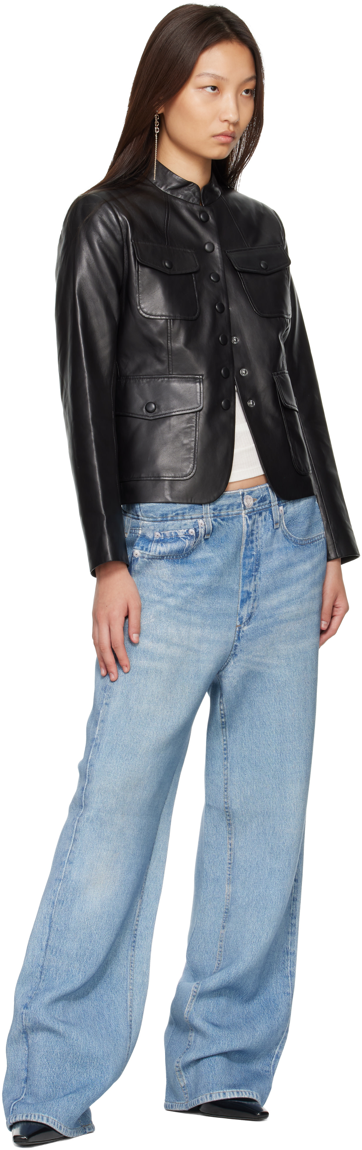 rag & bone - Pantalon ample Mallow bleu en Miramar