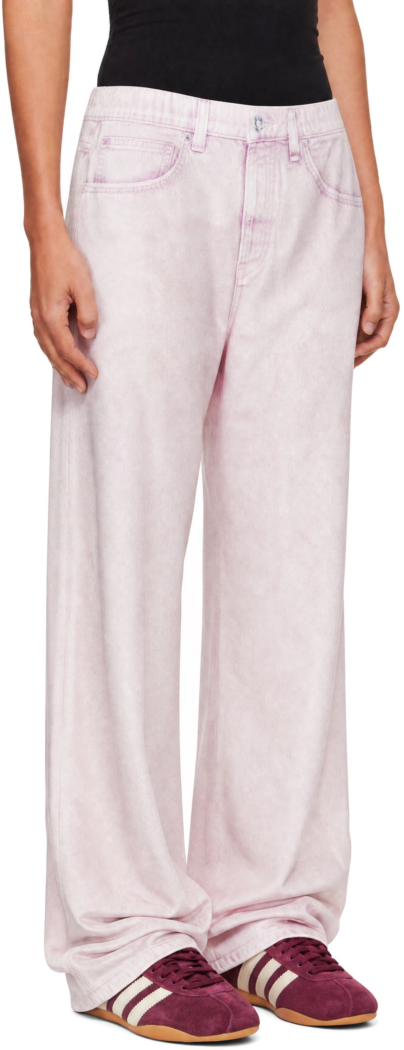 rag & bone - Pantalon ample rose en Miramar