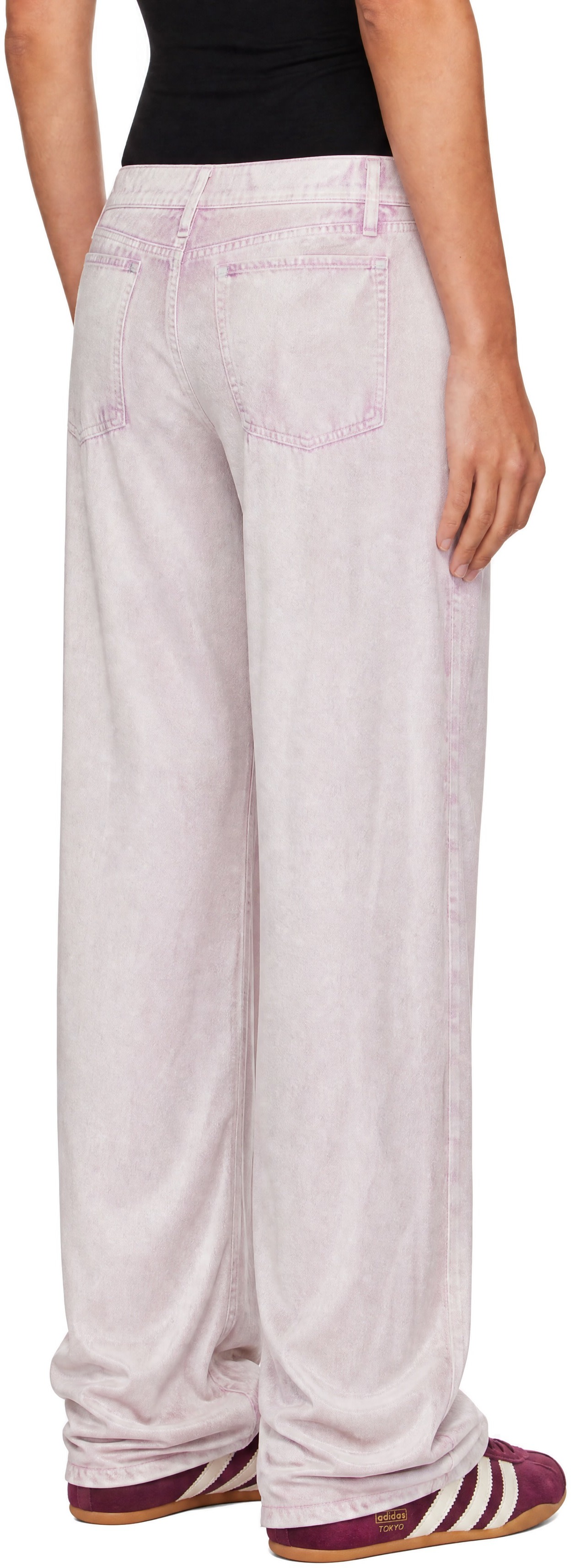 rag & bone - Pantalon ample rose en Miramar