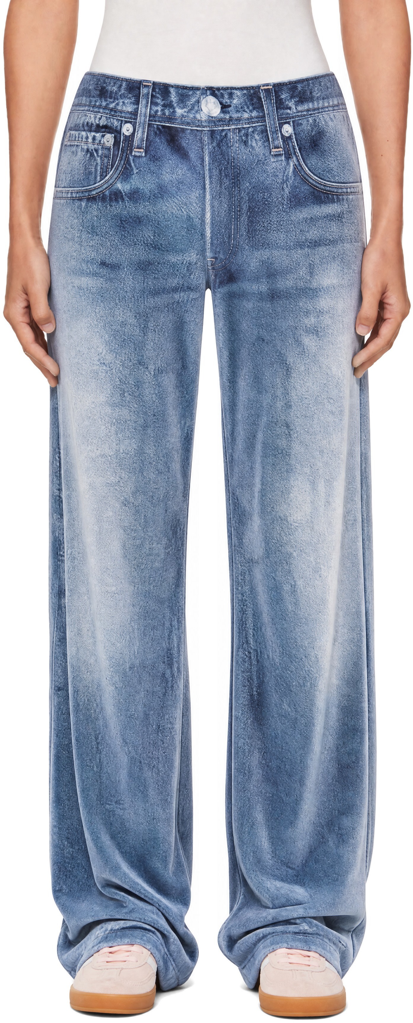 rag & bone - Pantalon ample bleu en Miramar