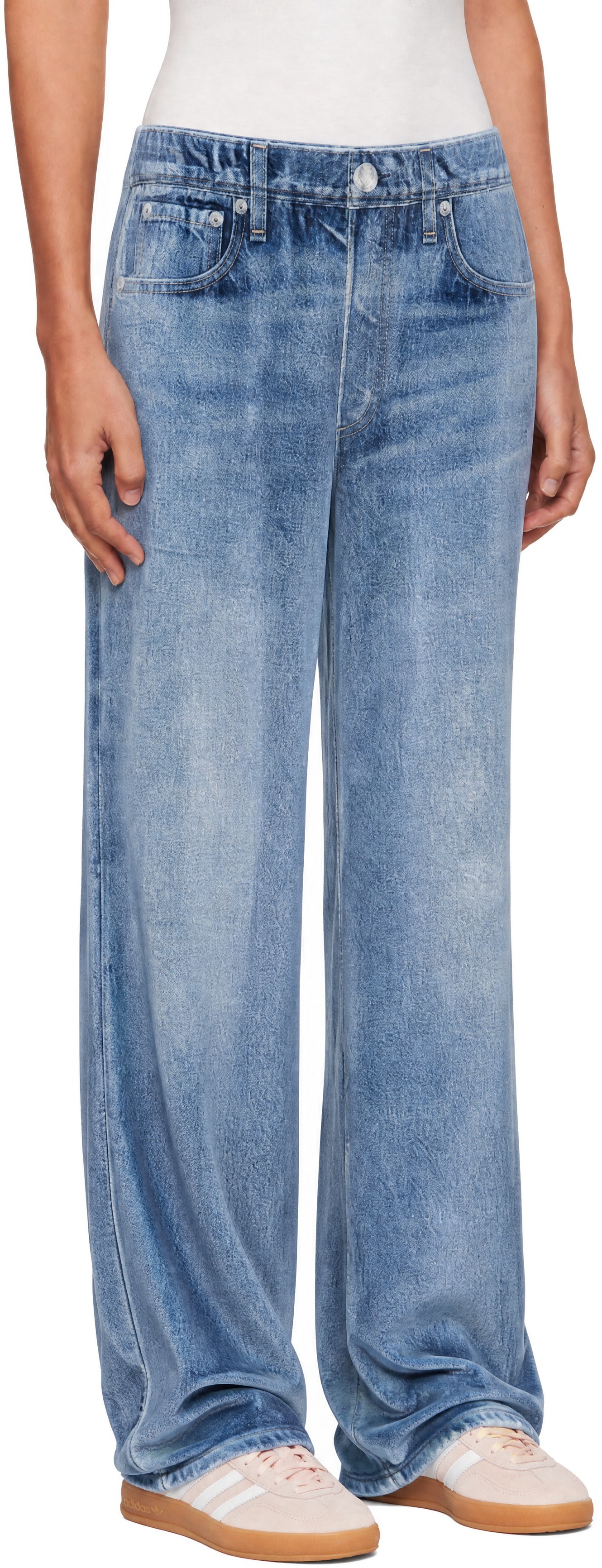rag & bone - Pantalon ample bleu en Miramar