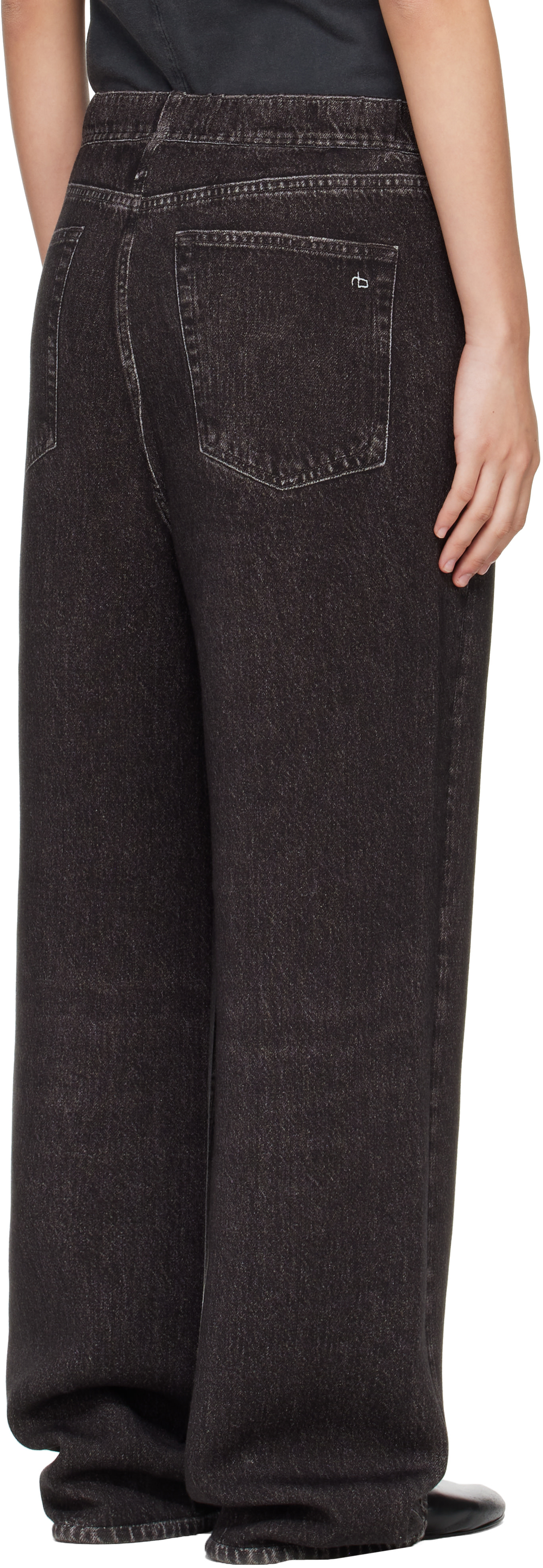rag & bone - Pantalon ample noir en Miramar