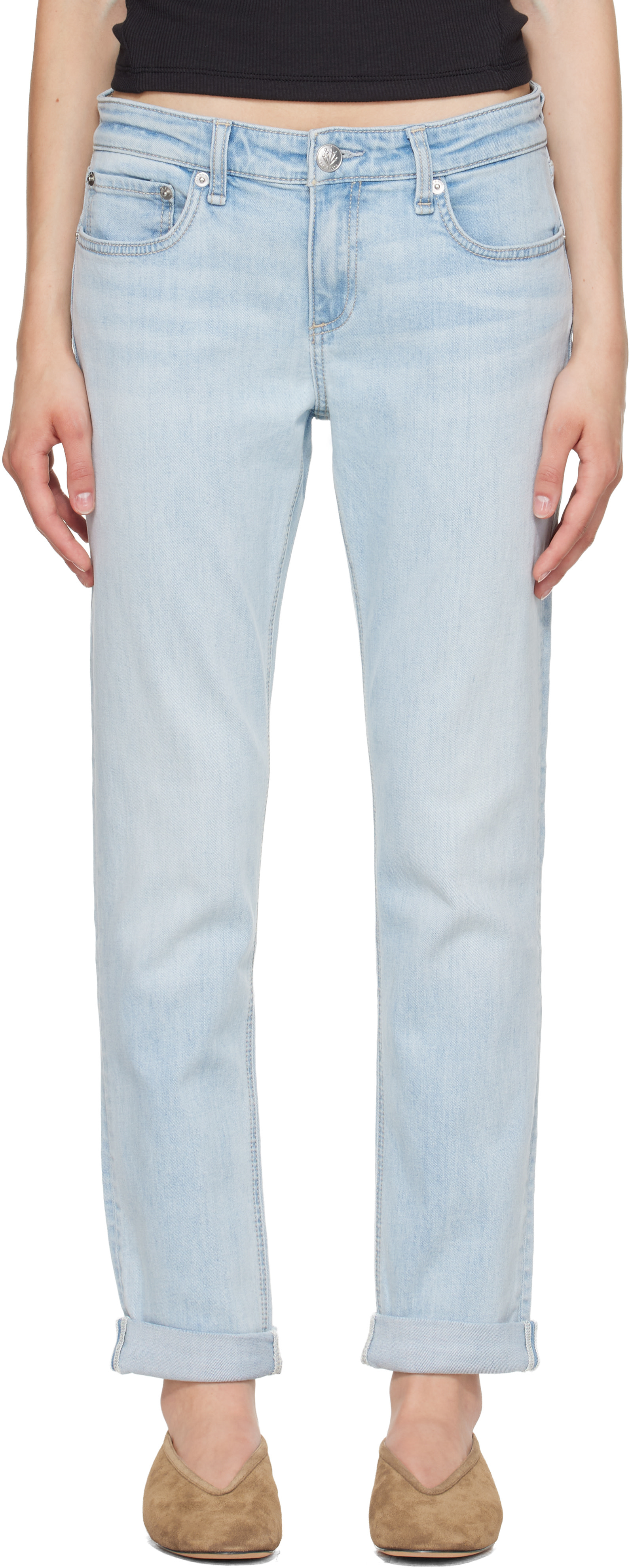 rag & bone - Jean boyfriend ajusté Dre bleu