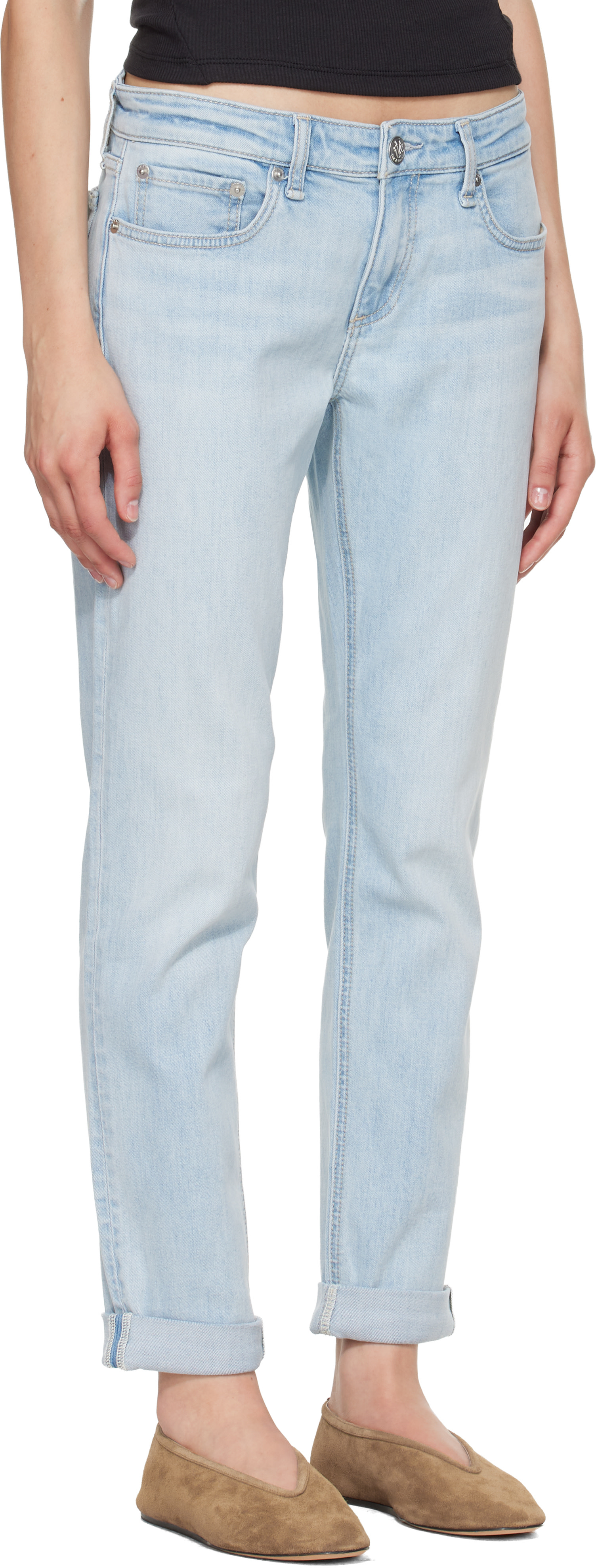 rag & bone - Jean boyfriend ajusté Dre bleu