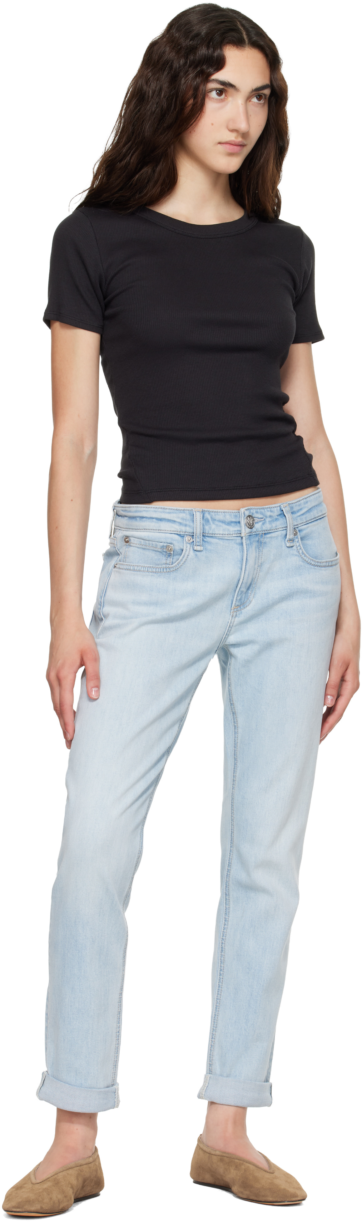 rag & bone - Jean boyfriend ajusté Dre bleu