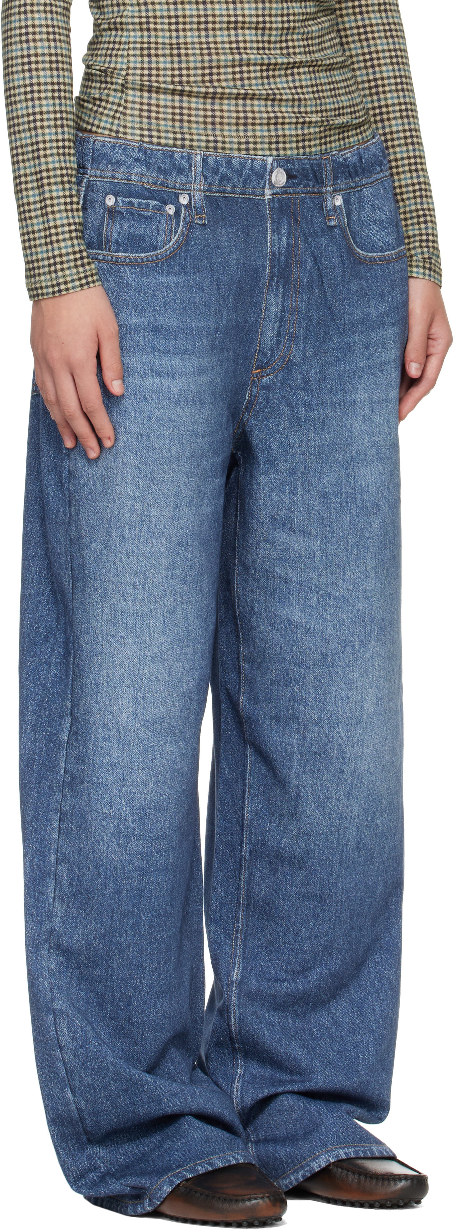 rag & bone - Pantalon ample bleu en Miramar